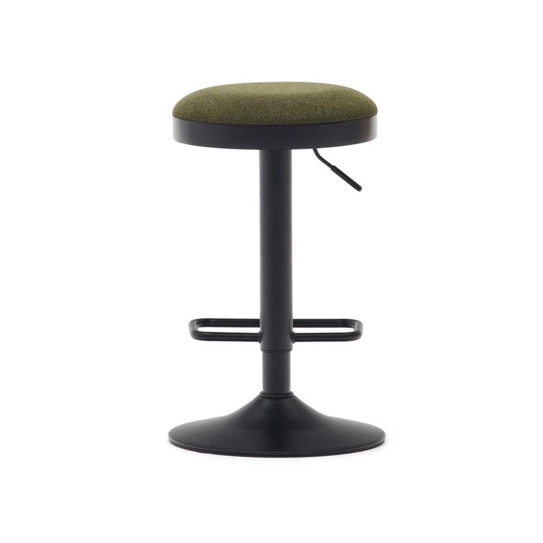 Stołek barowy ZAIB ciemnozielony szenil La Forma Eye on Design