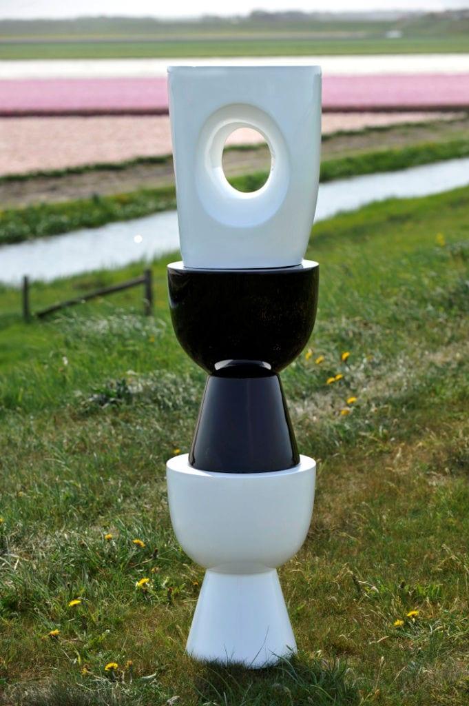 Stołek DEVIL'S EYE biały Pols Potten Eye on Design