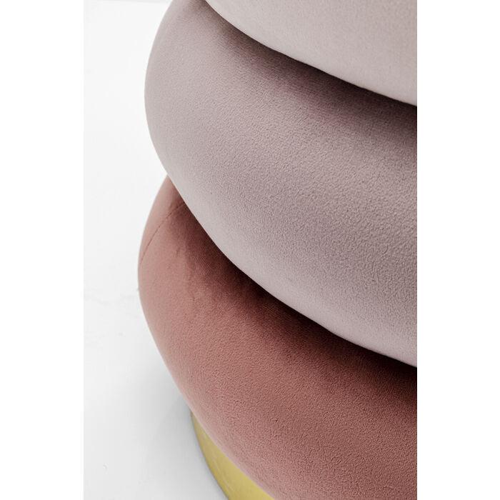 Stołek SANDWICH różowy ze złotą podstawą do kuchni – Kare Design