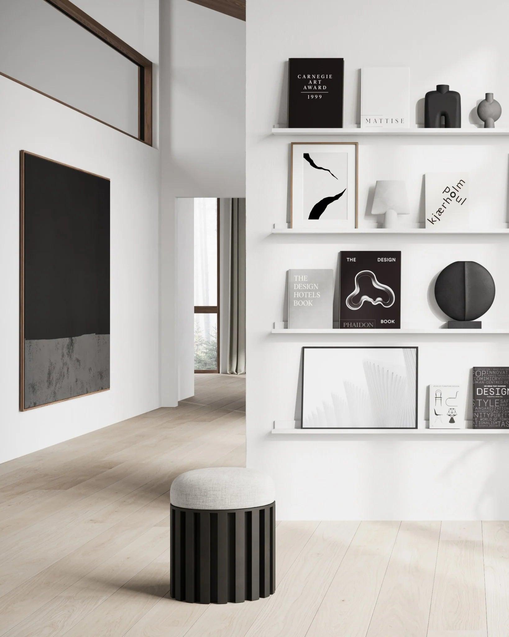 Stołek TRIBU kremowy z ciemnobrązową podstawą 101 Copenhagen Eye on Design