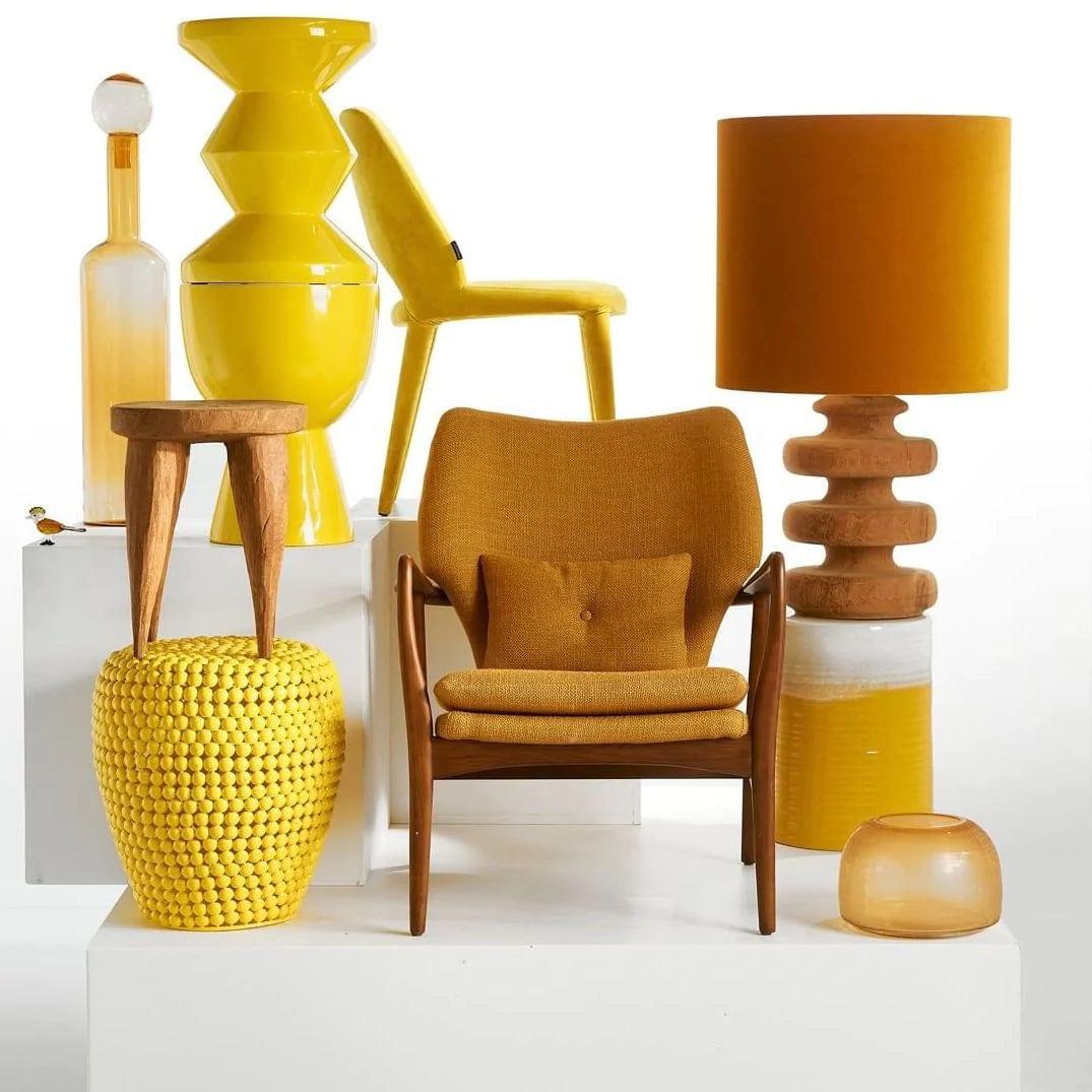 Stołek ZIG ZAG żółty Pols Potten Eye on Design