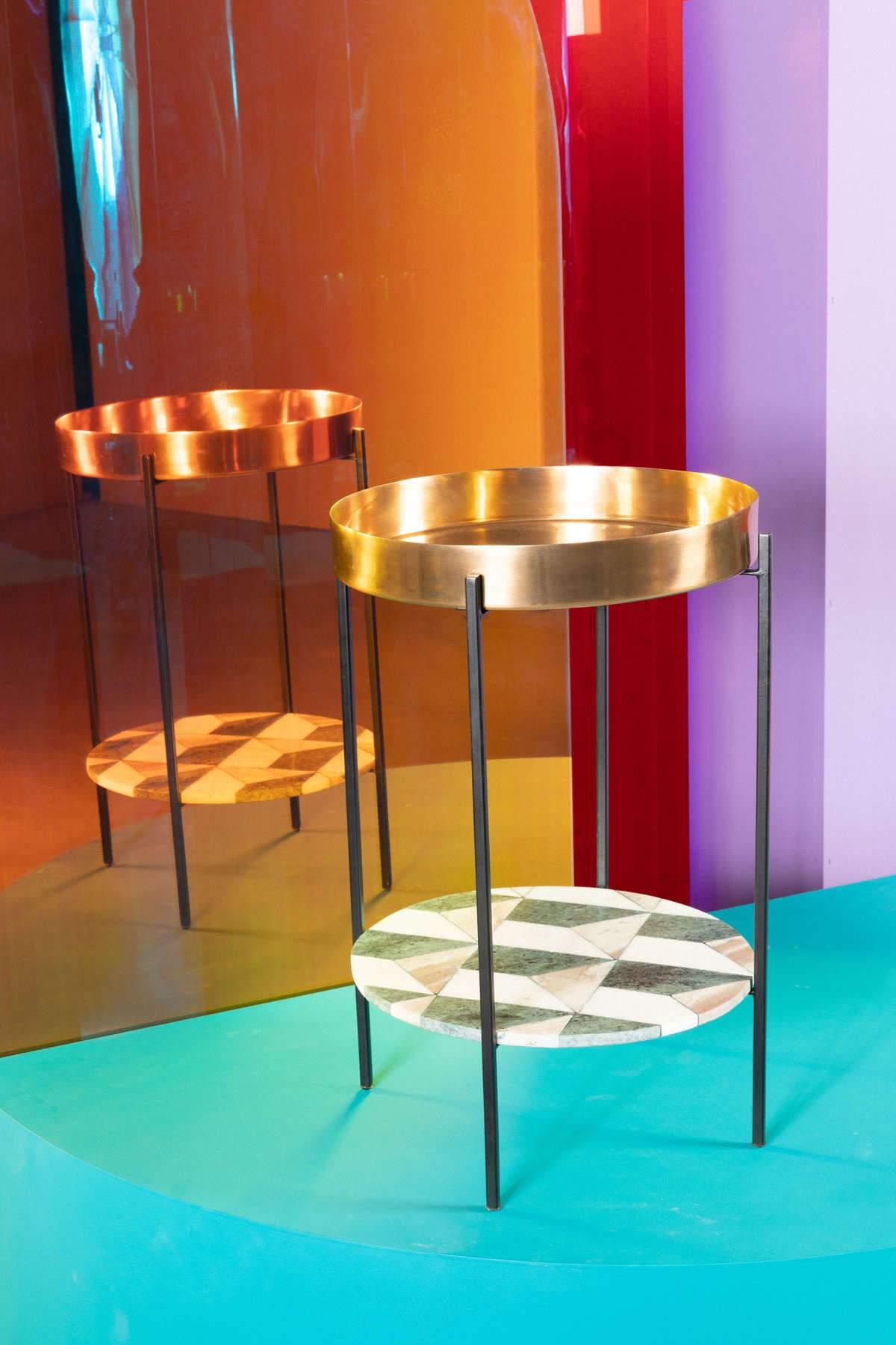 Stolik ANOTHER MARBLE mosiądz Bold Monkey Eye on Design