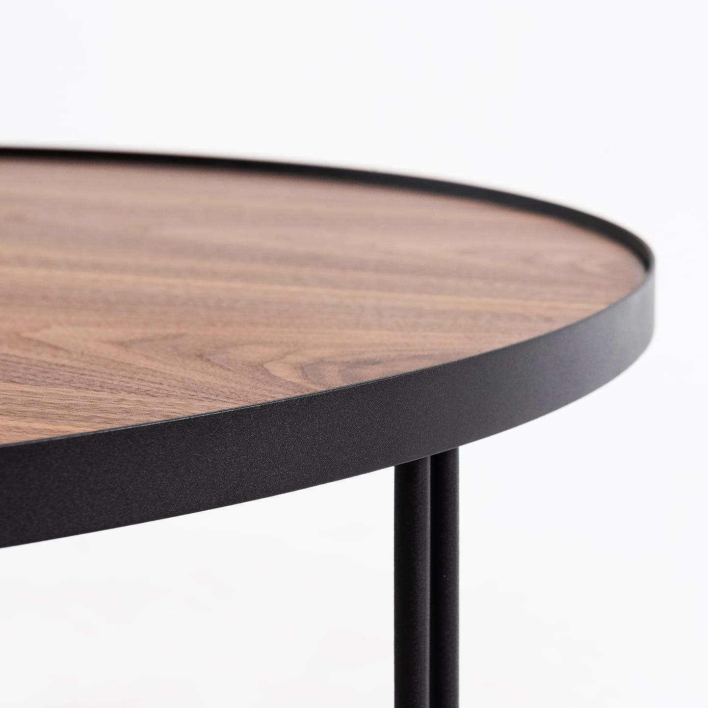 Stolik BIBIA I fornir z czarną podstawą Nobonobo Eye on Design