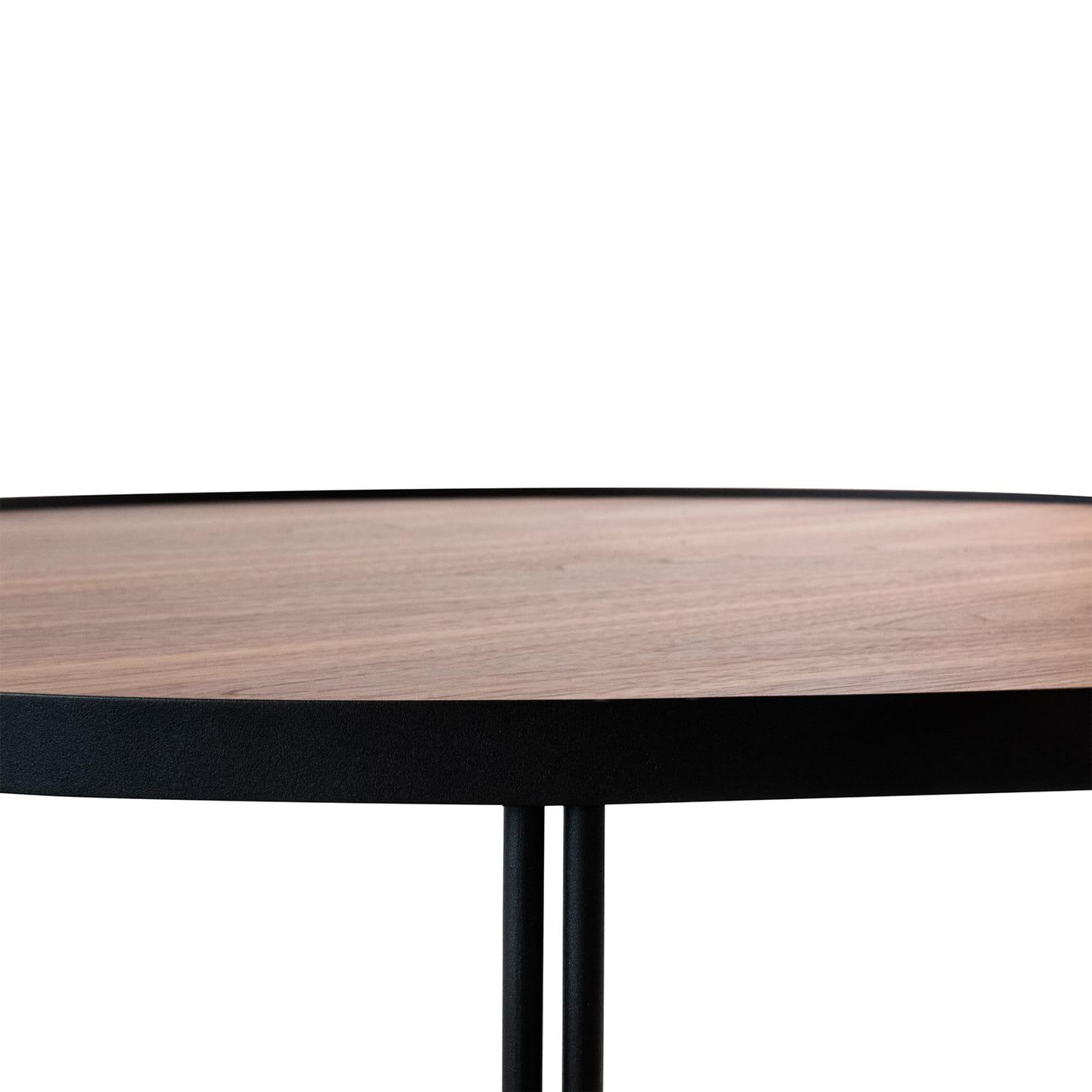 Stolik BIBIA I fornir z czarną podstawą Nobonobo Eye on Design