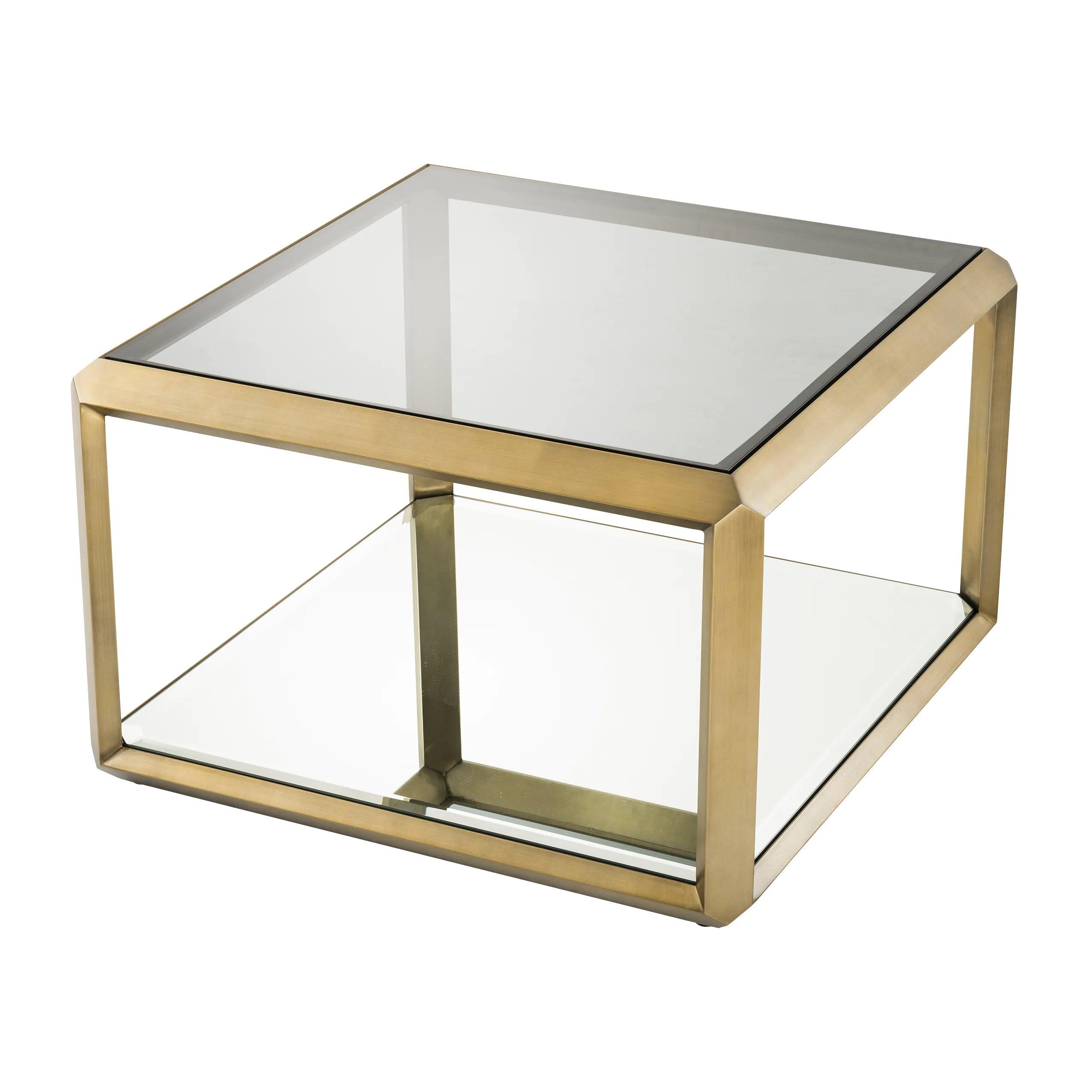 Stolik boczny CALLUM mosiężny ze szklanym blatem Eichholtz Eye on Design