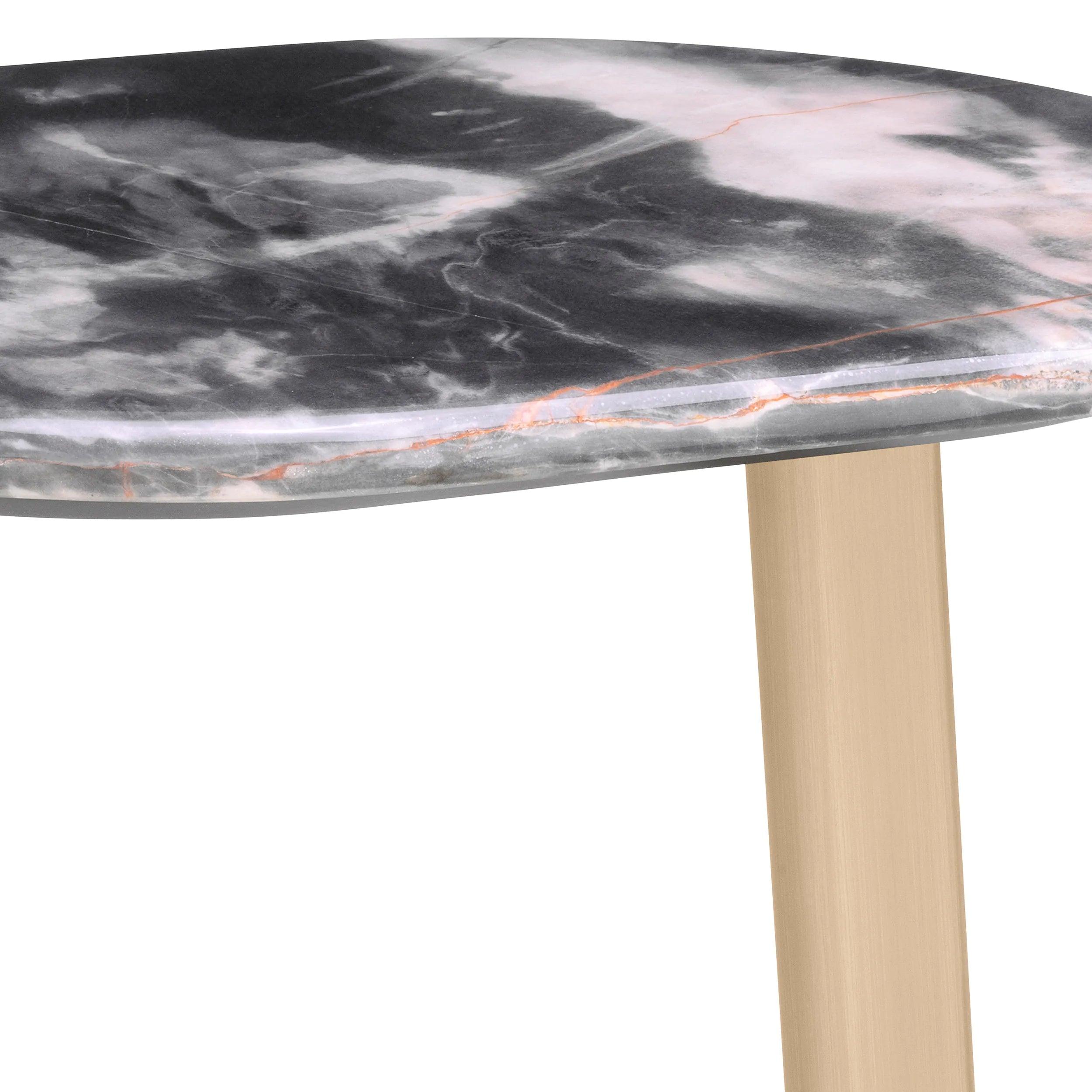 Stolik boczny OYO czarny marmur z mosiądzem Eichholtz Eye on Design