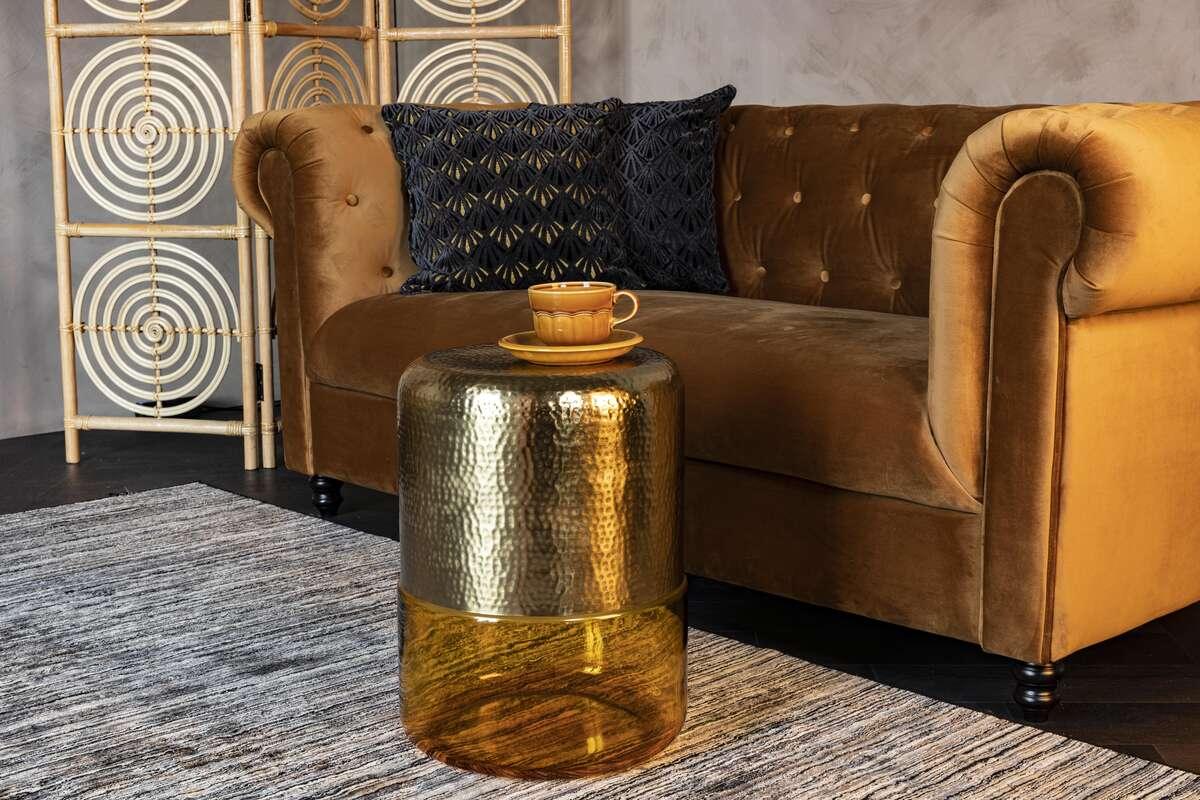 Stolik kawowy CAVE bursztynowy Dutchbone Eye on Design