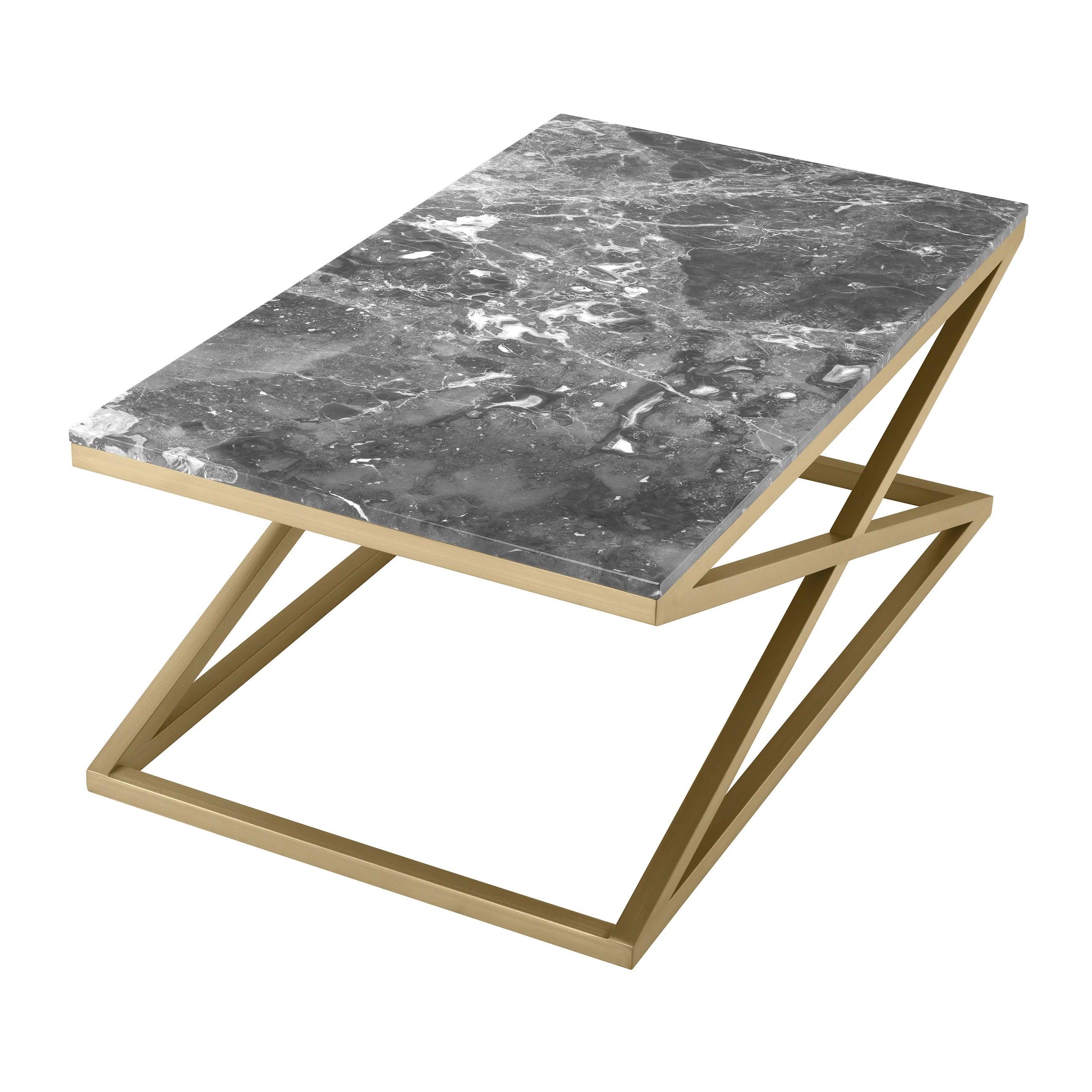 Stolik kawowy CRISS CROSS szary marmur Eichholtz Eye on Design