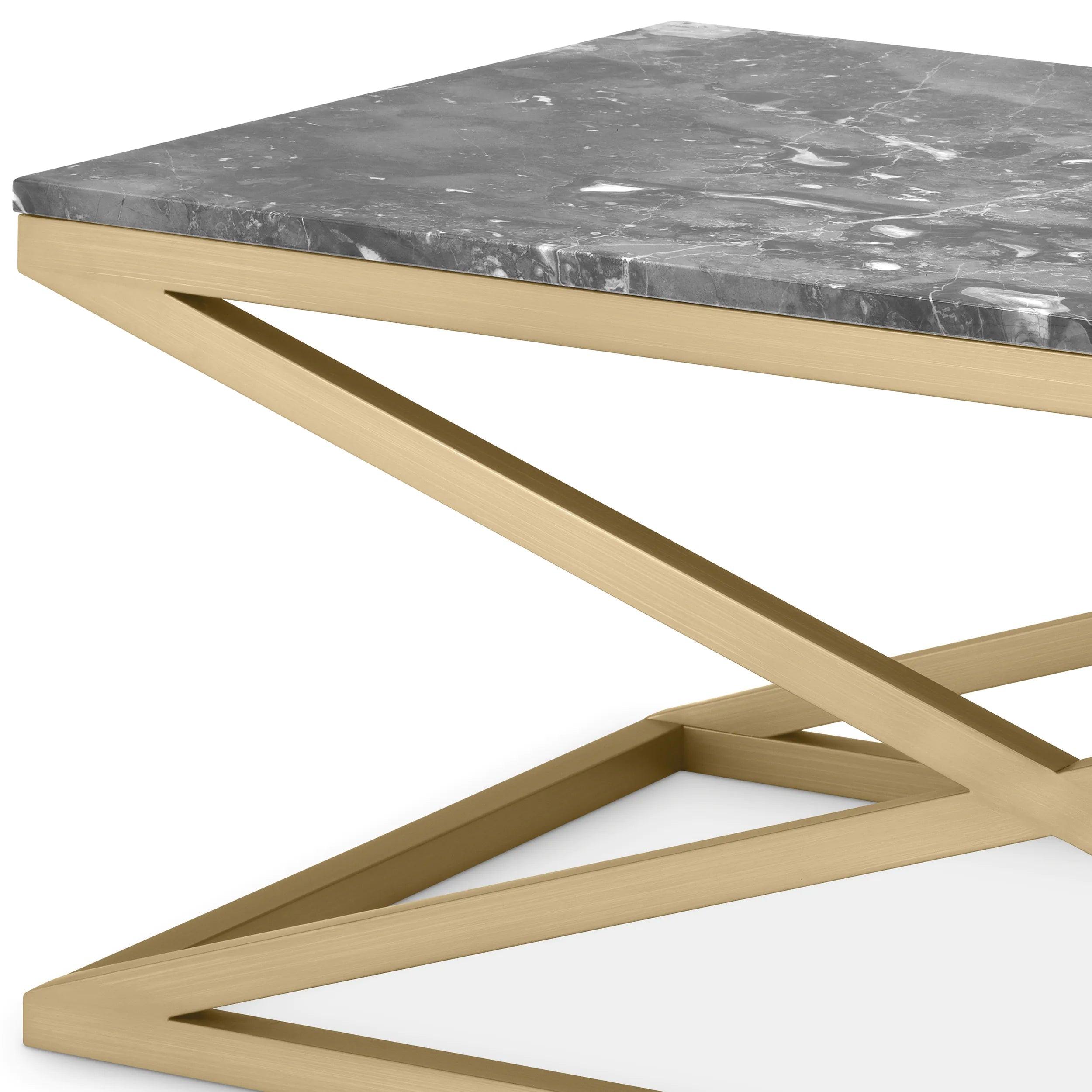Stolik kawowy CRISS CROSS szary marmur Eichholtz Eye on Design