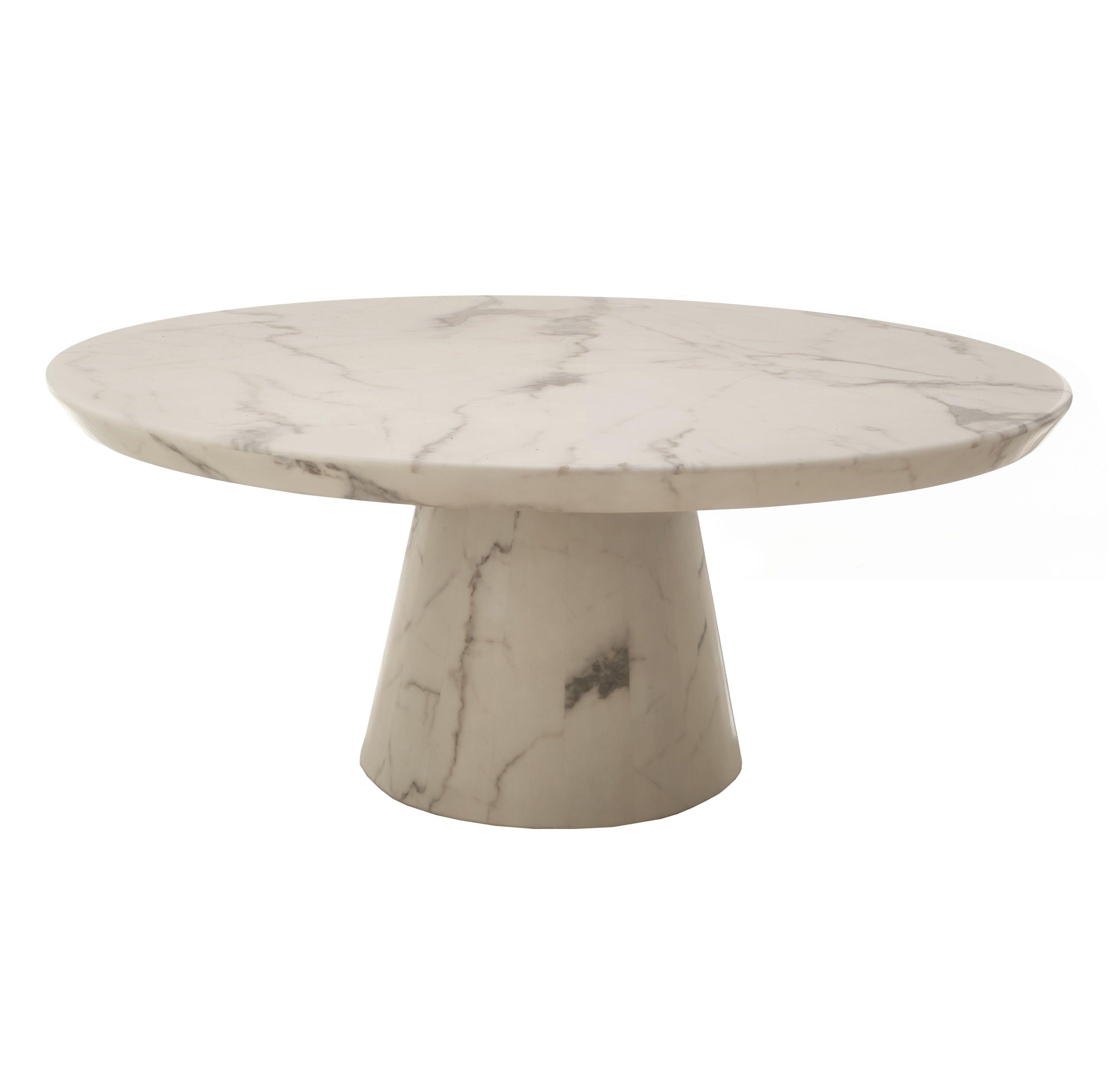 Stolik kawowy DISC MARBLE LOOK biały Pols Potten Eye on Design