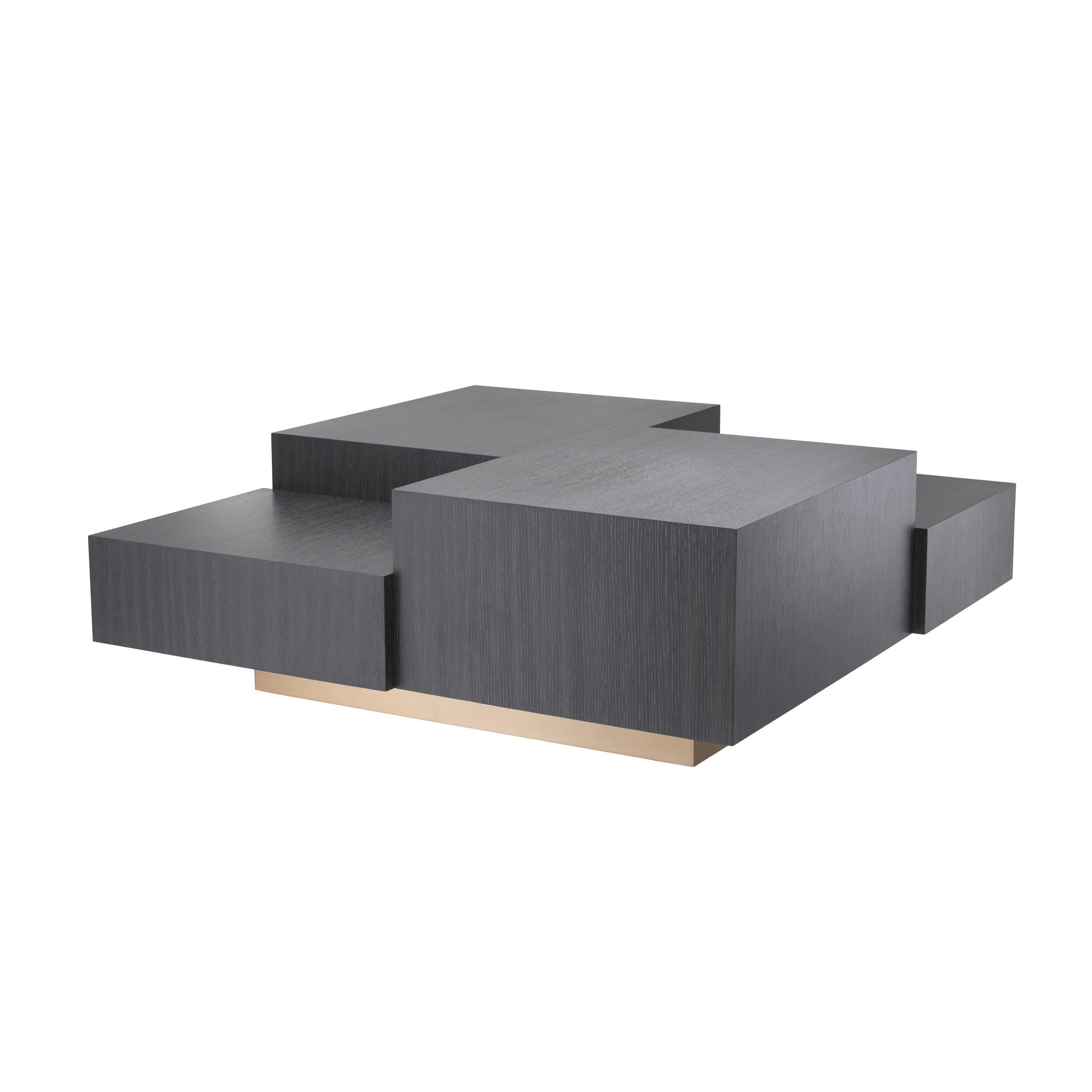 Stolik kawowy NERONE czarny fornir dębowy Eichholtz Eye on Design