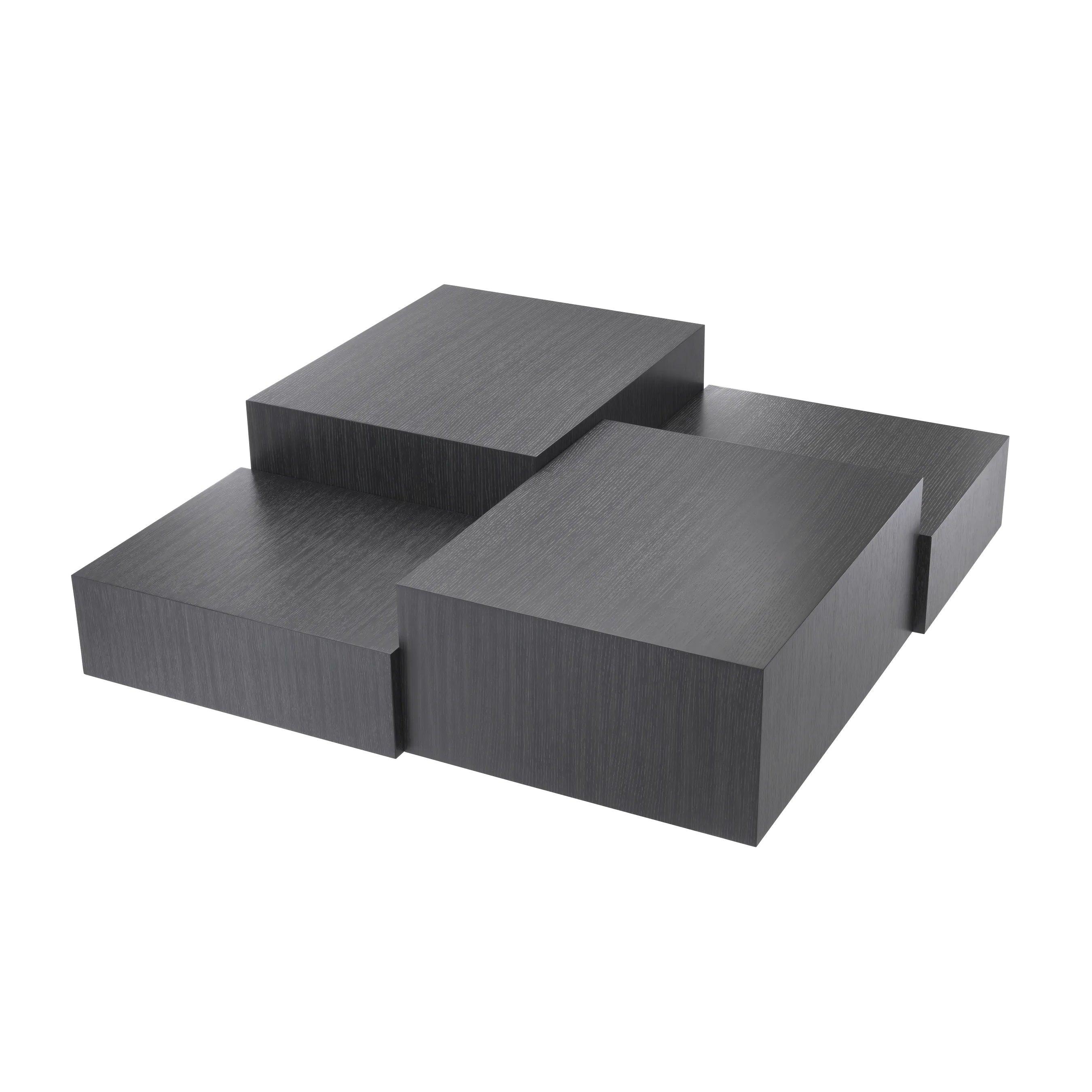 Stolik kawowy NERONE czarny fornir dębowy Eichholtz Eye on Design