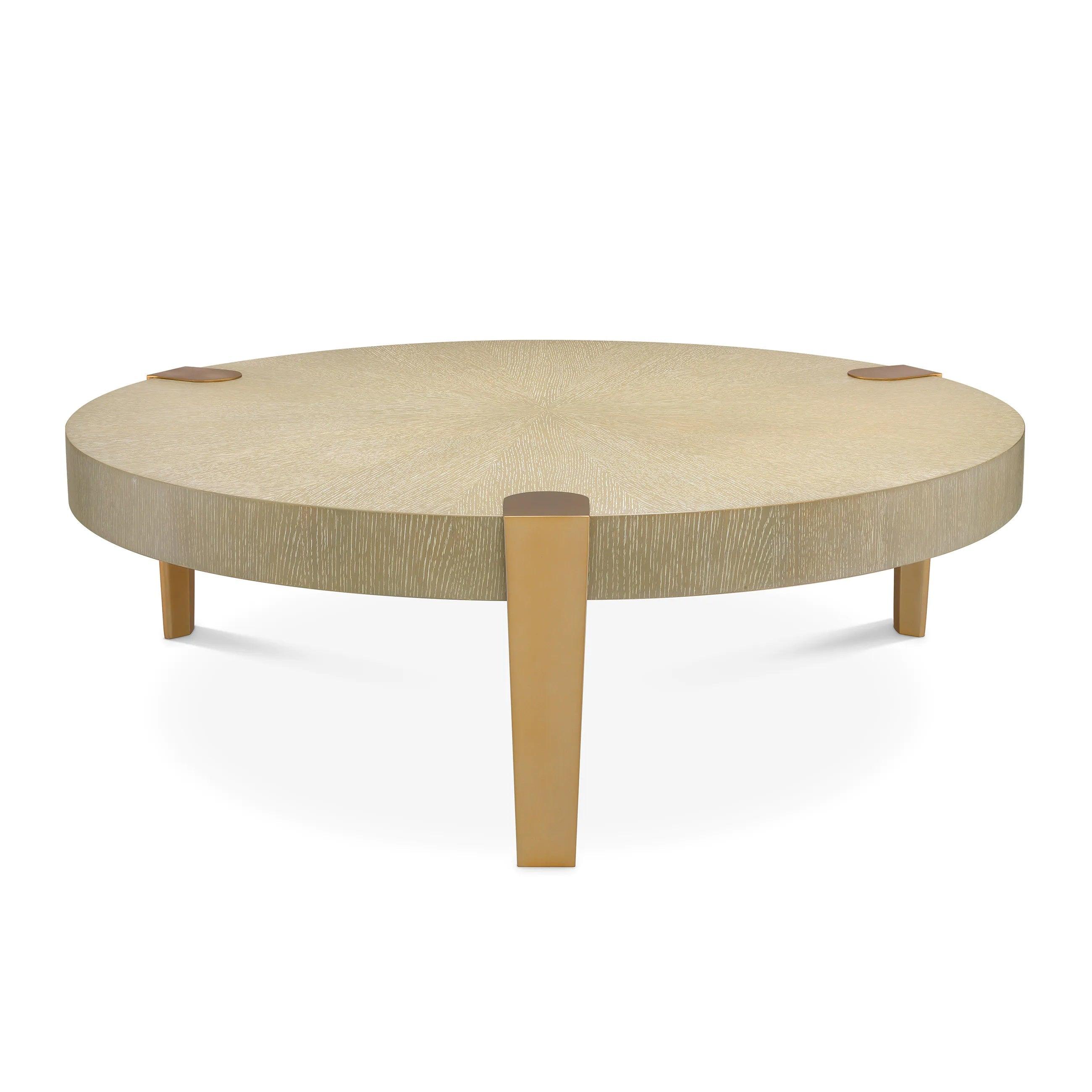 Stolik kawowy OXNARD szczotkowny mosiądz Eichholtz Eye on Design