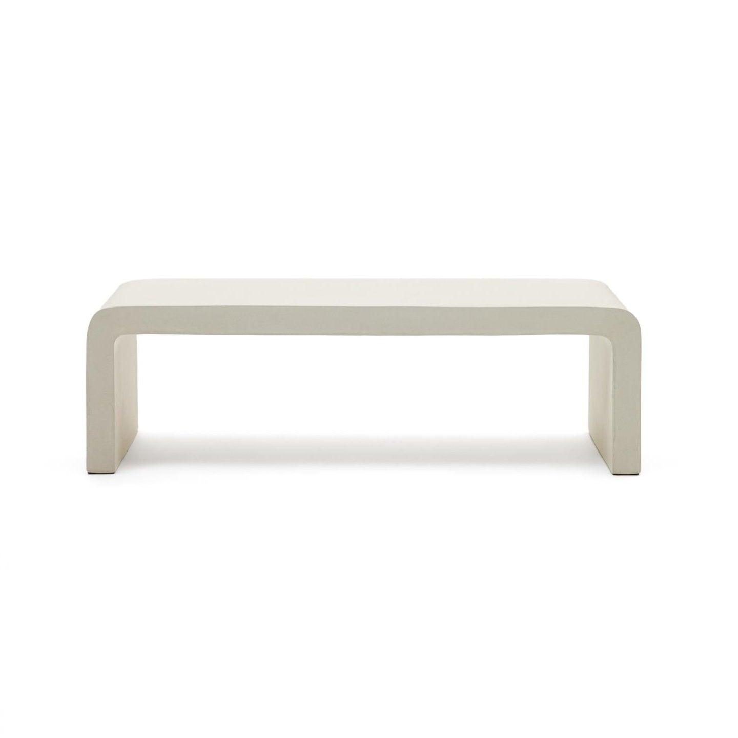 Stolik kawowy prostokątny AIGUABLAVA biały cement La Forma Eye on Design