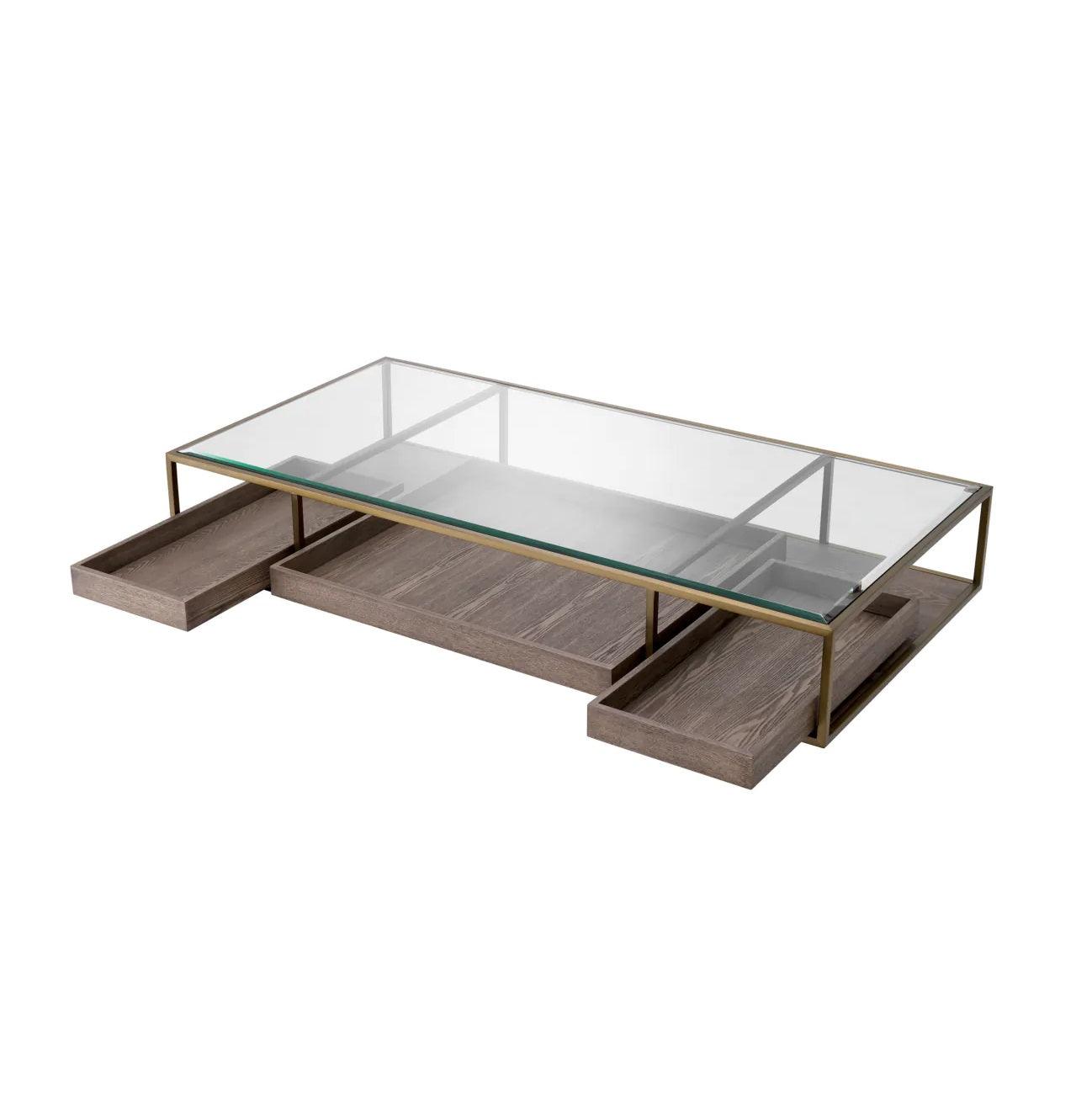 Stolik kawowy ROXTON szczotkowany mosiądz Eichholtz Eye on Design