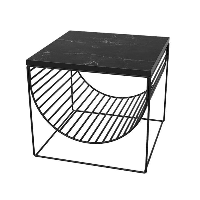 Stolik kawowy SINO czarny marmur z czarną podstawą AYTM Eye on Design