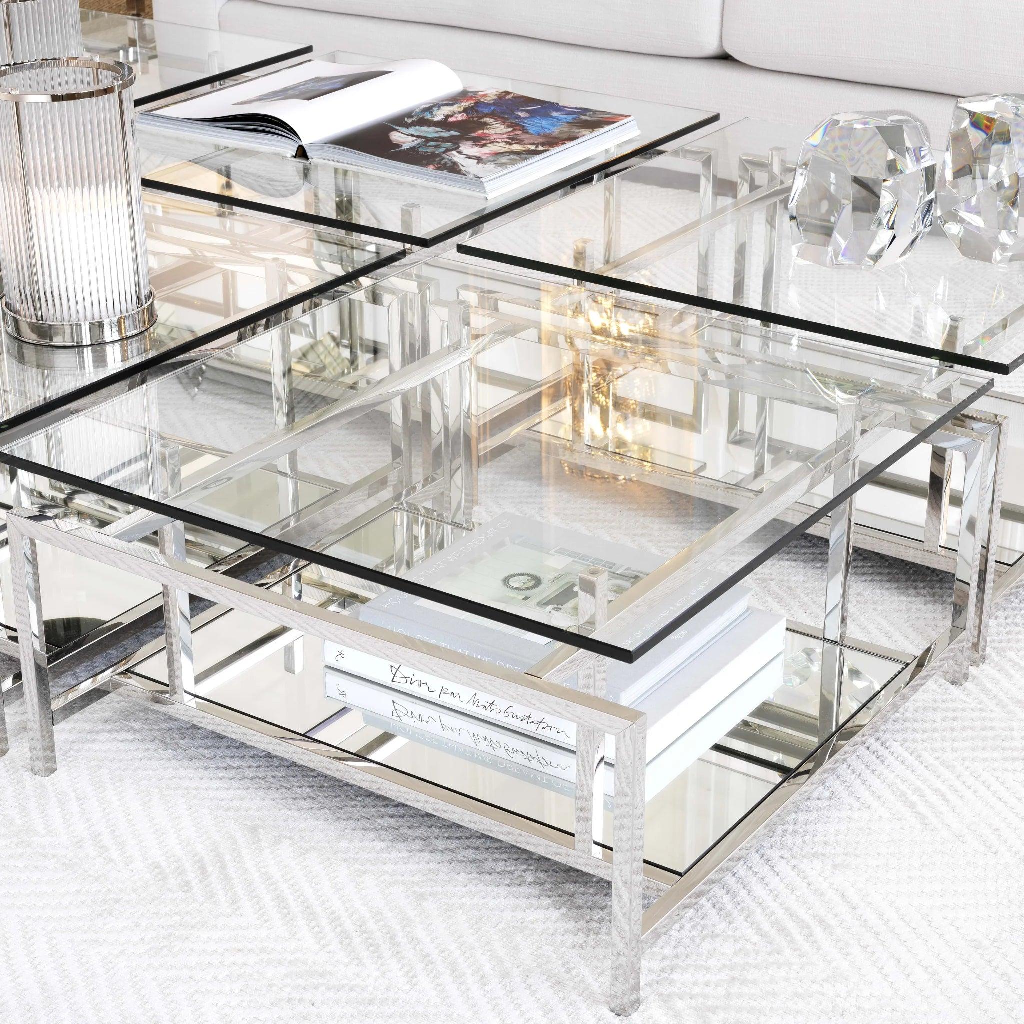 Stolik kawowy SUPERIA srebrny Eichholtz Eye on Design