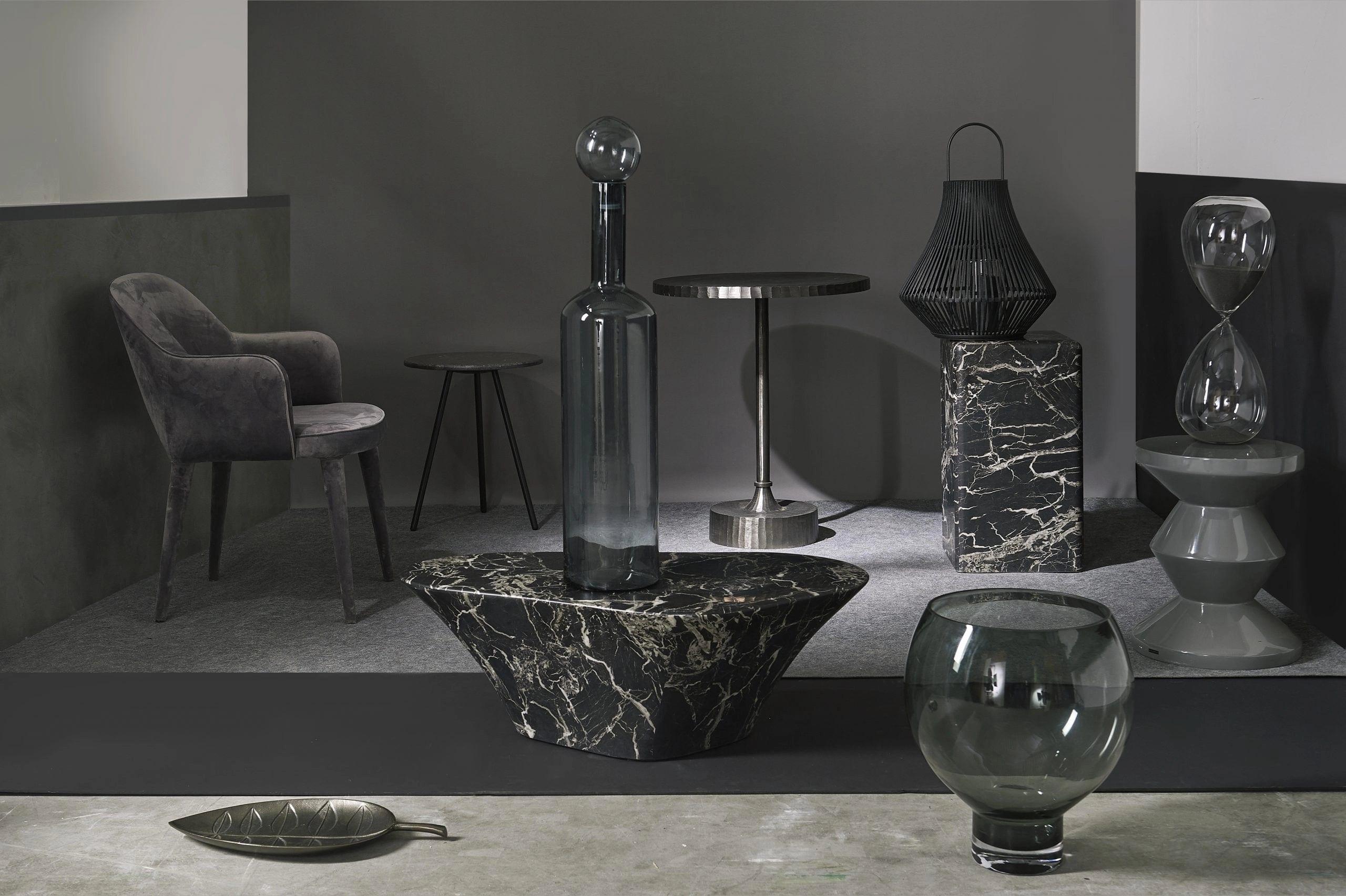 Stolik MARBLE LOOK czarny Pols Potten Eye on Design