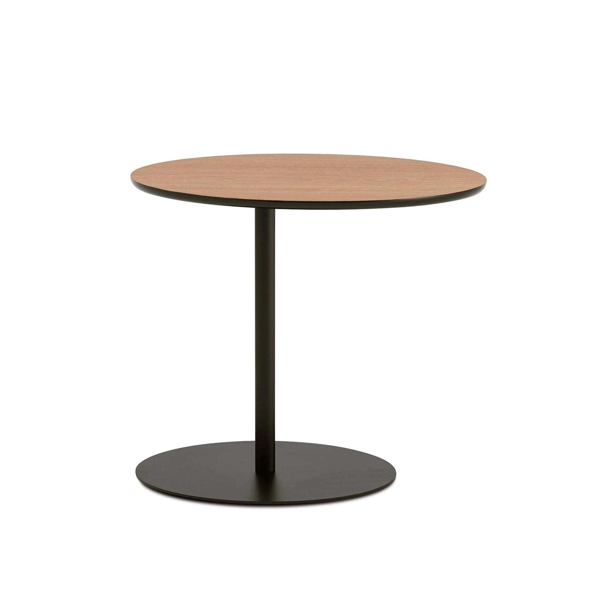 Stolik NATO OVAL fornir z czarną podstawą Nobonobo Fornir - dąb naturalny Eye on Design