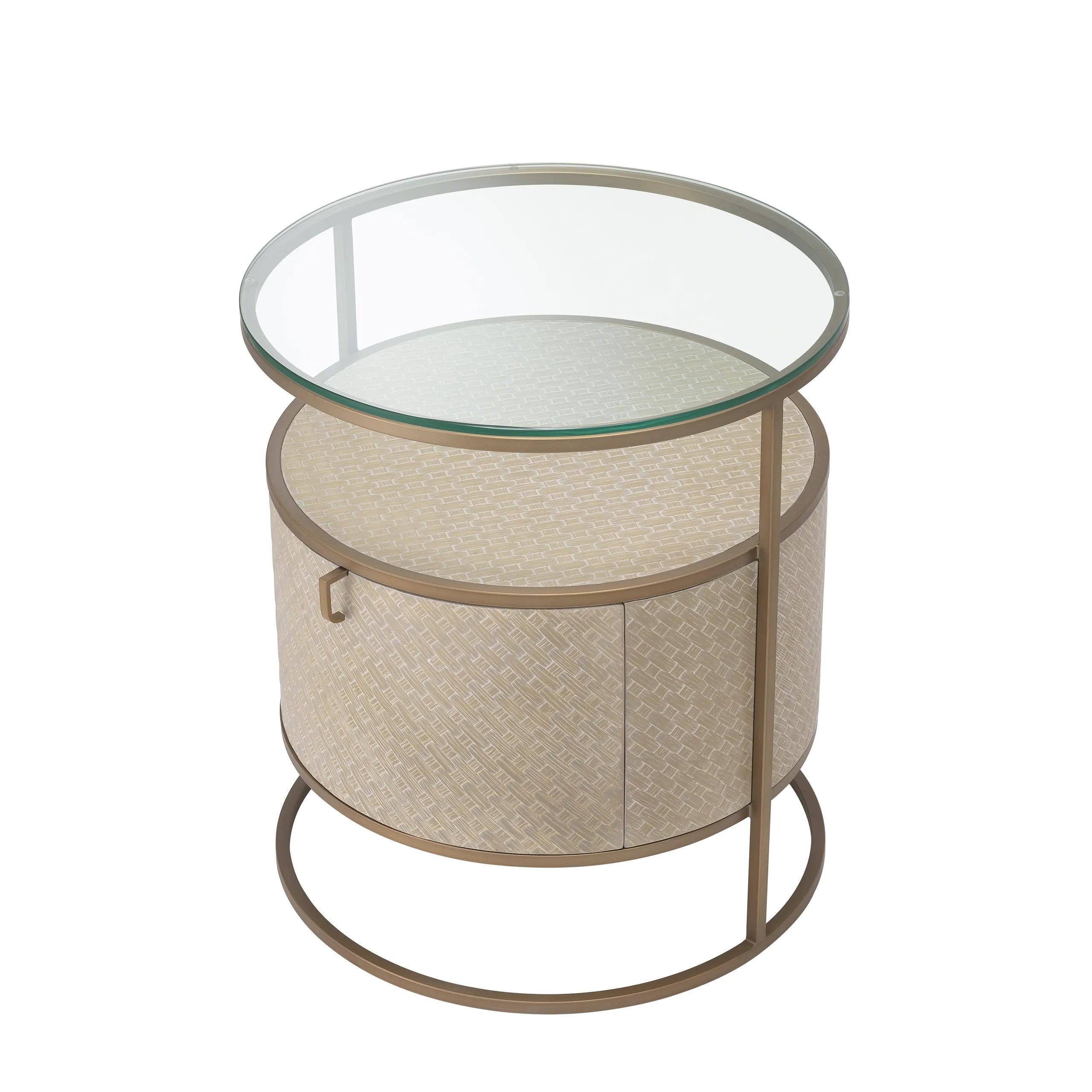 Stolik nocny NAPA VALLEY jasnobrązowy fornir dębowy Eichholtz Eye on Design