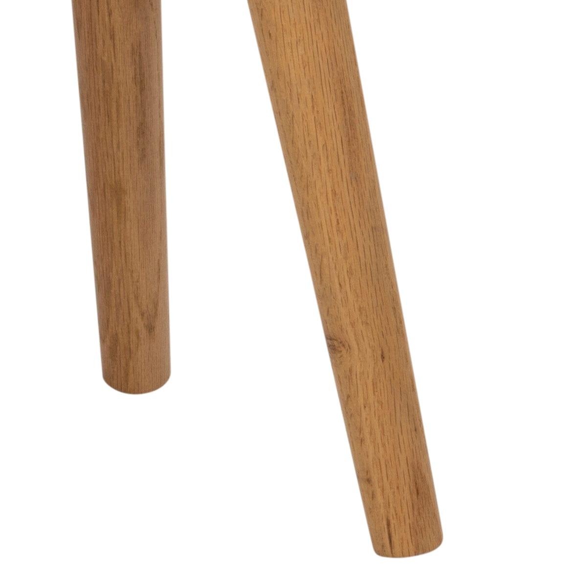 Stolik nocny z drewnianą podstawą MITRA biały Home Essentials Eye on Design