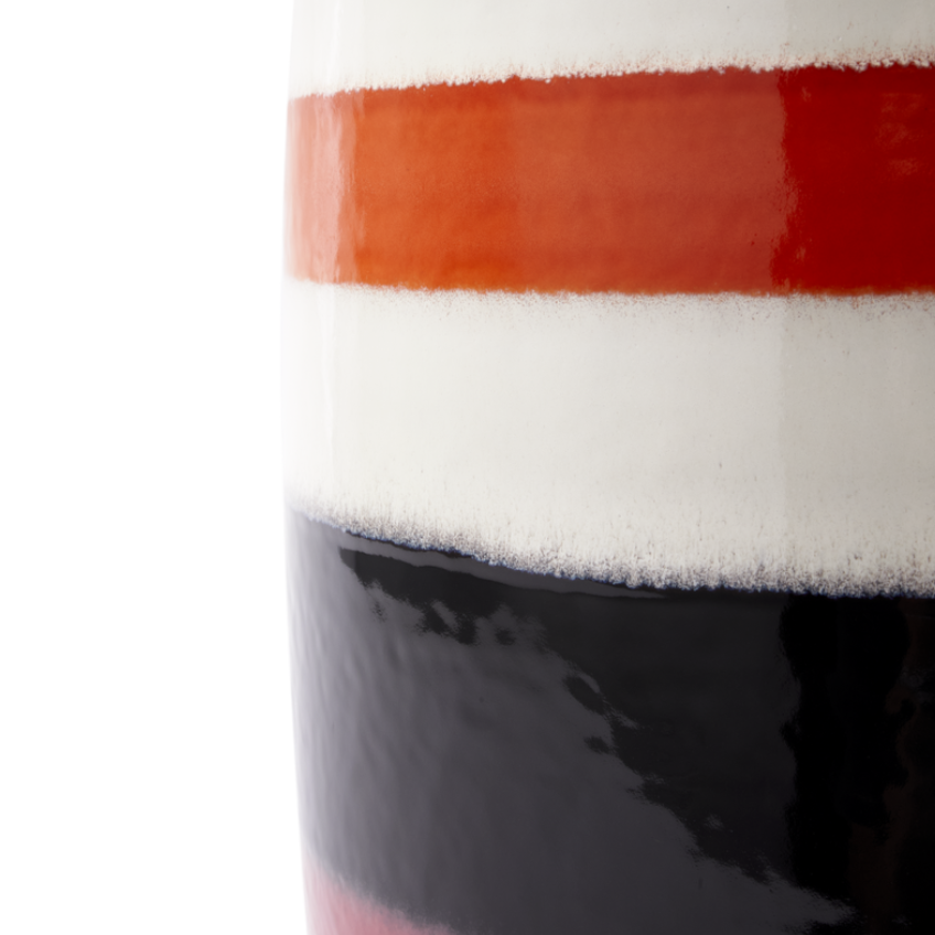 STRIPED PILL Side Table colorful ceramic