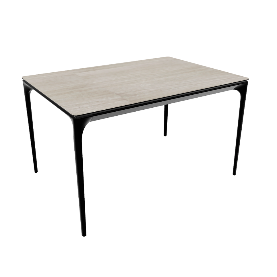 Rozkládací stůl SILHOUETTE bílý travertin