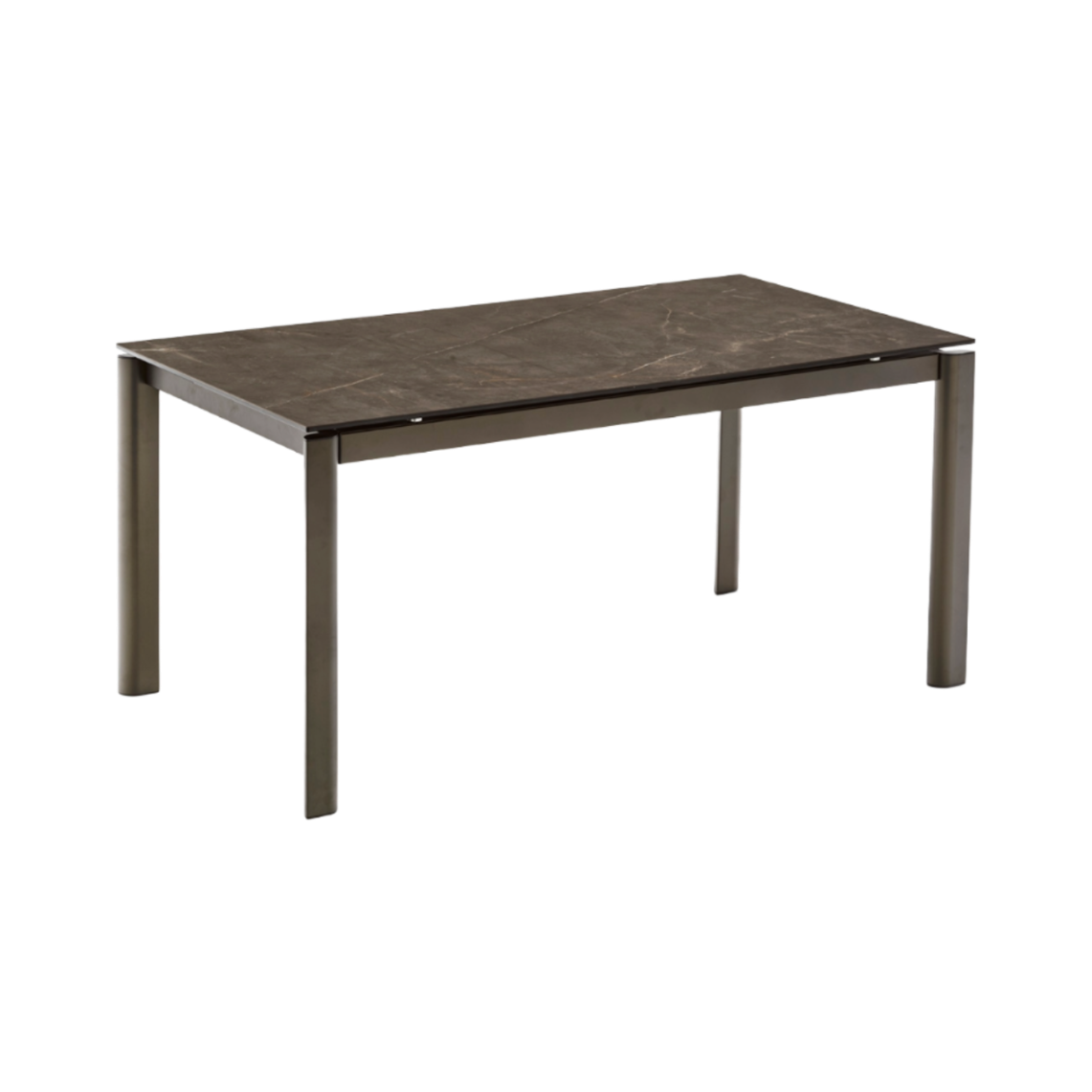 Rozkládací stůl STREAM s hnědou deskou a hnědým podstavcem