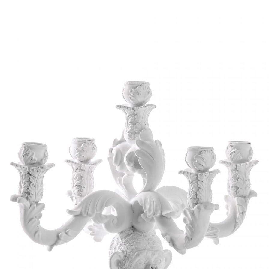 Świecznik BURLESQUE CHIMP biały Seletti Eye on Design