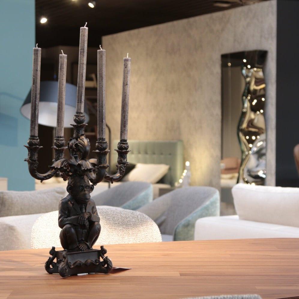 Świecznik BURLESQUE CHIMP czarny Seletti Eye on Design