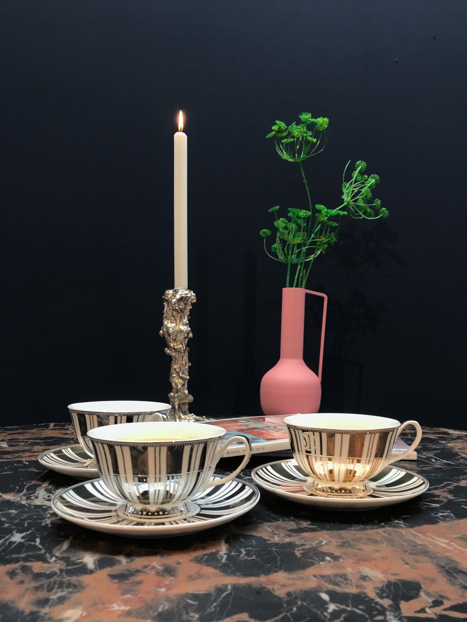 Świecznik DRIP srebrny Pols Potten Eye on Design