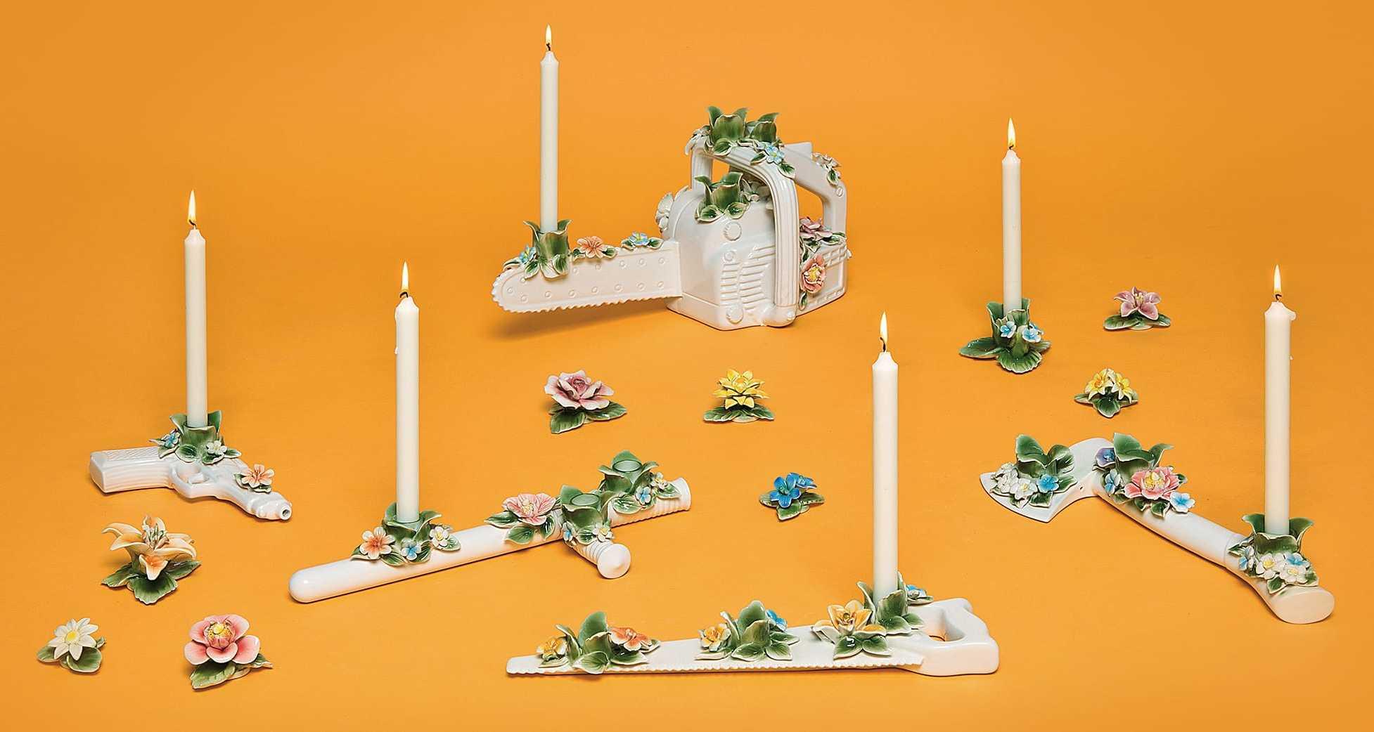 Świecznik FLOWER ATTITUDE THE SAW porcelanowy Seletti Eye on Design