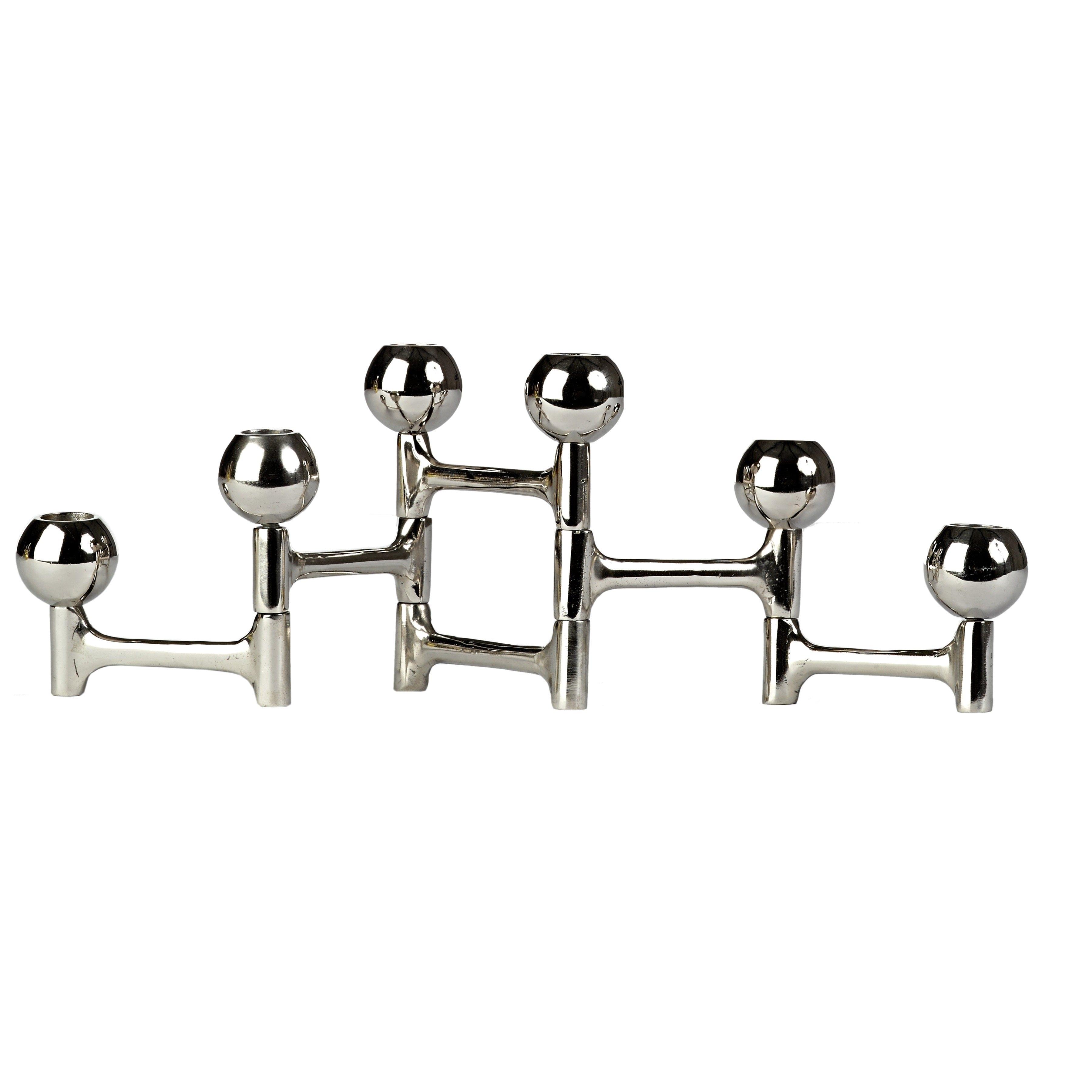 Świecznik ROUND srebrny Pols Potten Eye on Design