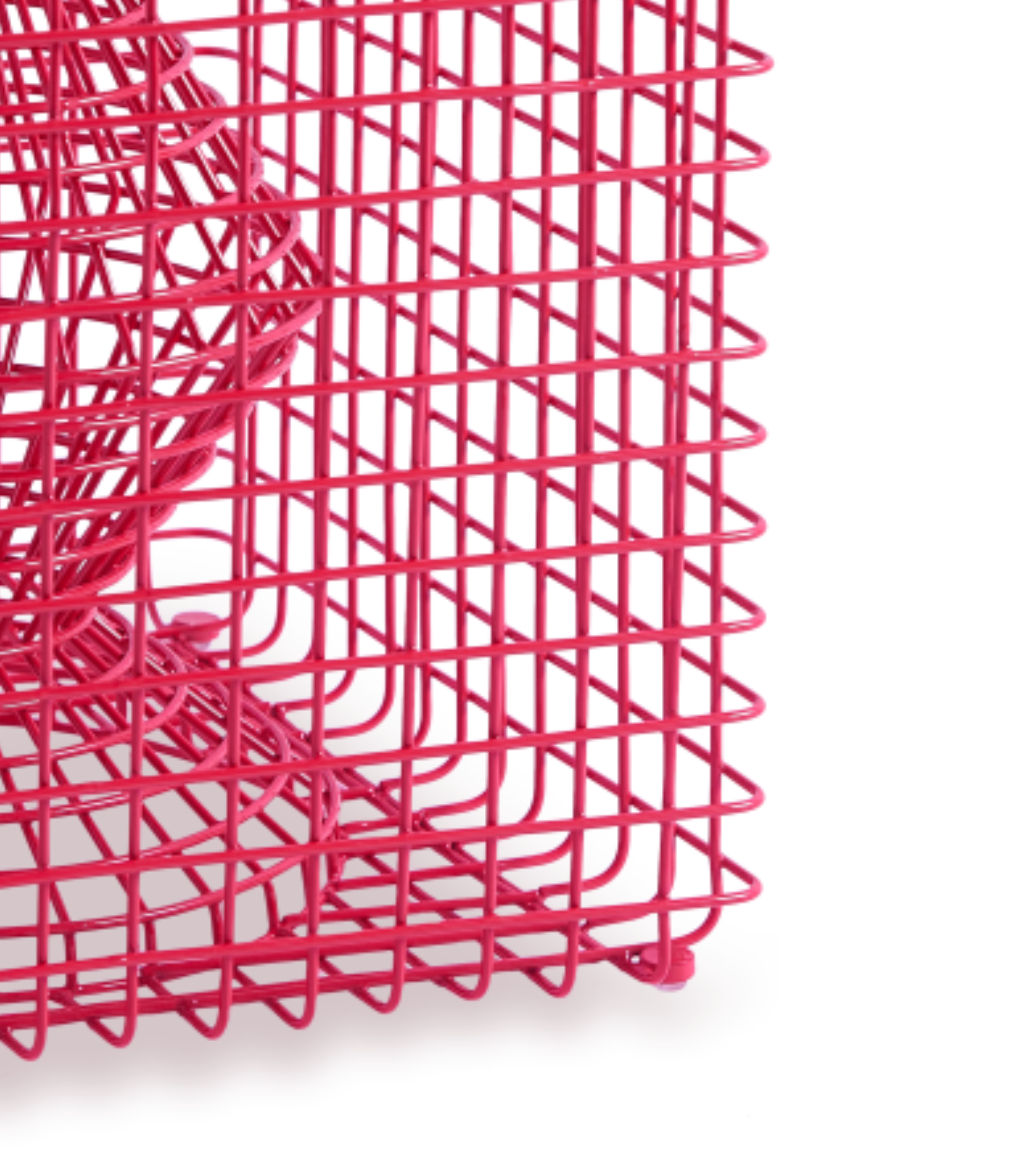 ZIG ZAG WIRE decorative stool pink