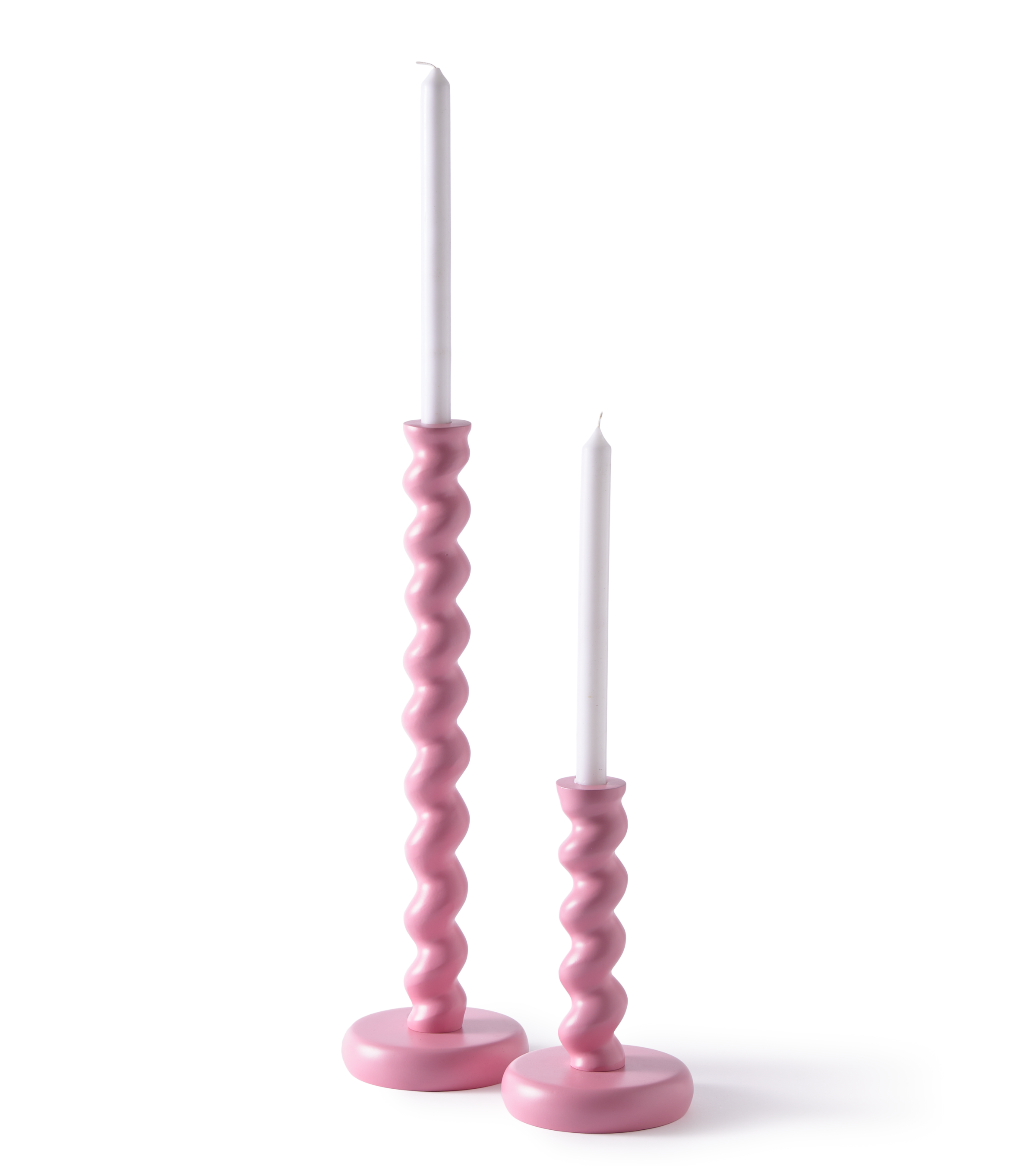 TWISTER Pink Candle Holder