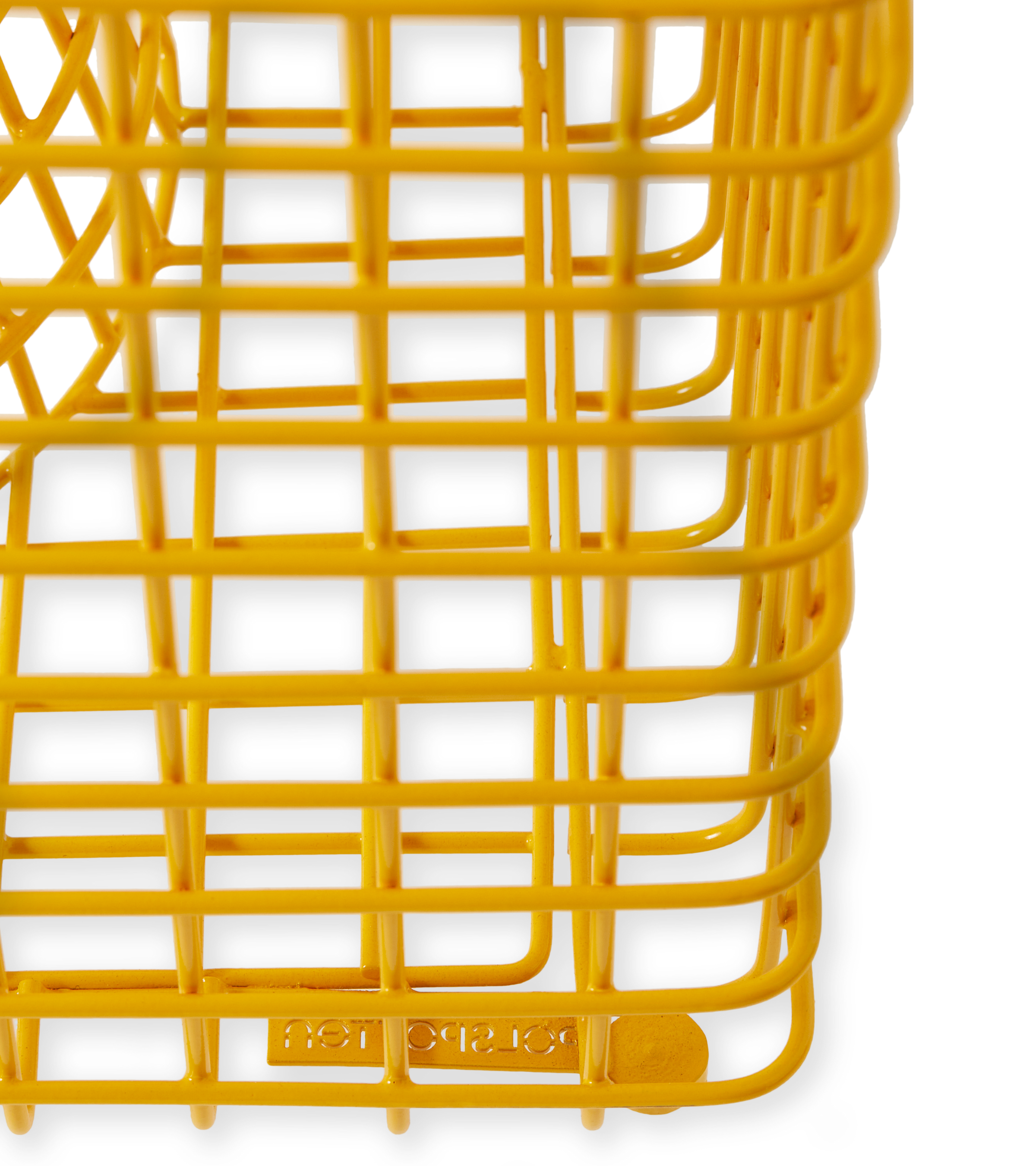 Dekorativní stoleček ZIG ZAG WIRE žlutý