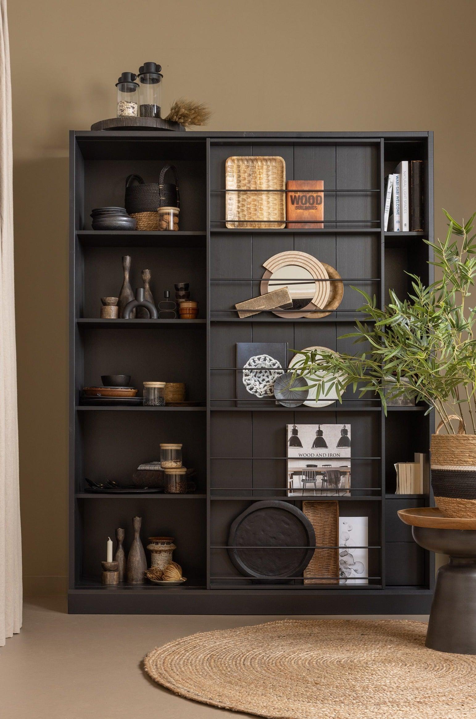 Szafa z drzwiami przesuwnymi SWING czarny Woood Exclusive Eye on Design