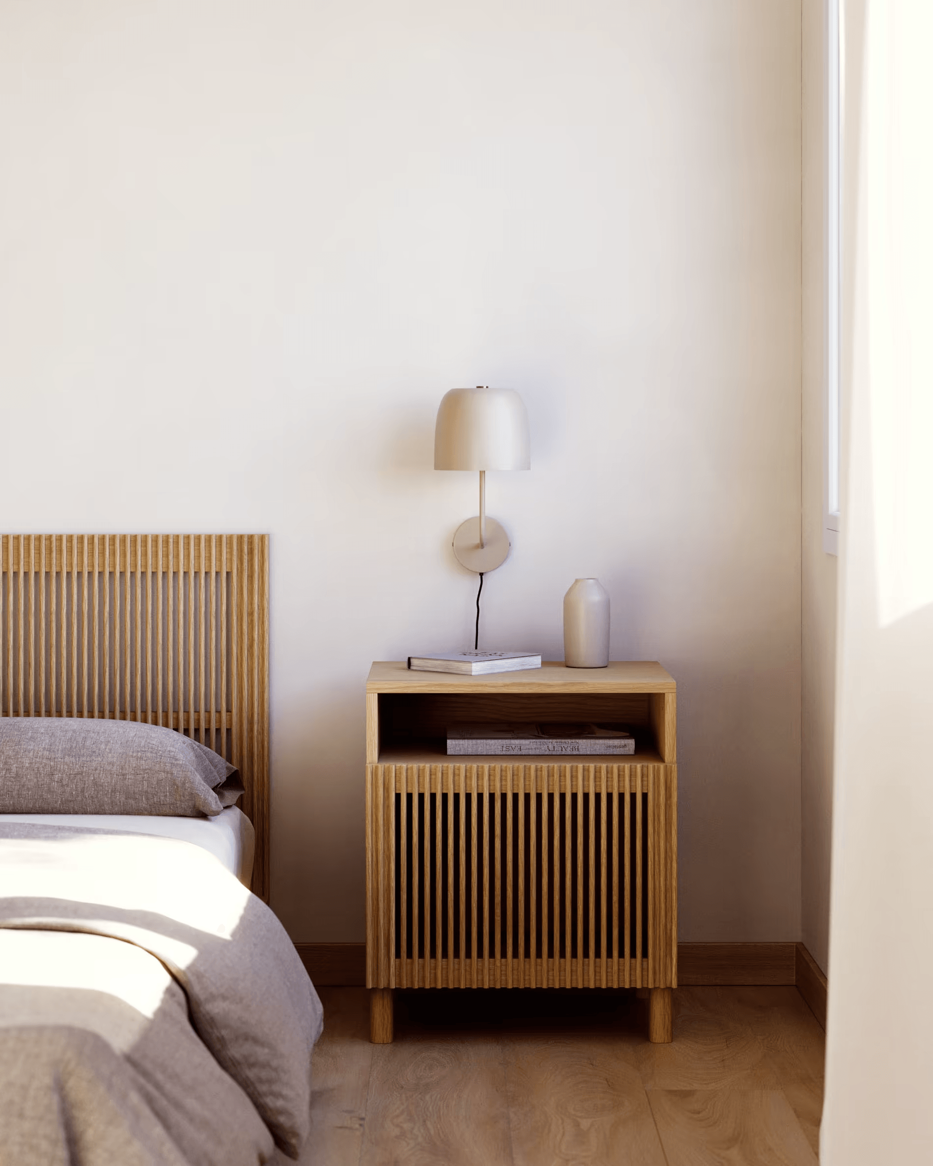 Szafka nocna BEYLA lite drewno dębowe La Forma Eye on Design