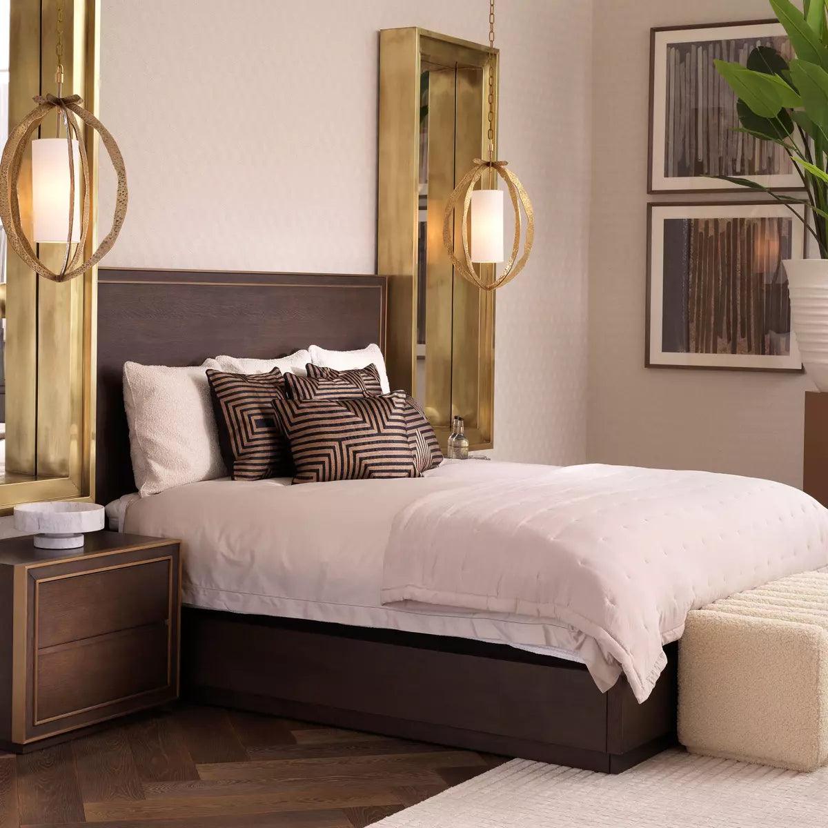 Szafka nocna CAMELOT fornir dębowy z mosiądzem Eichholtz Eye on Design