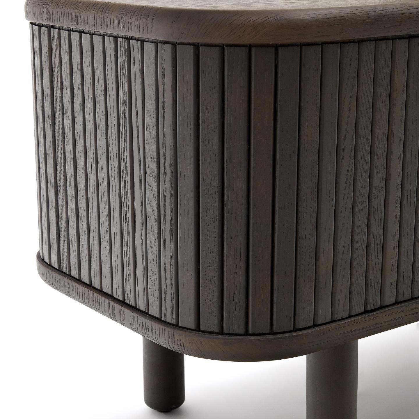 Szafka nocna MAILEN ciemnobrązowa okleina jesionowa La Forma Eye on Design