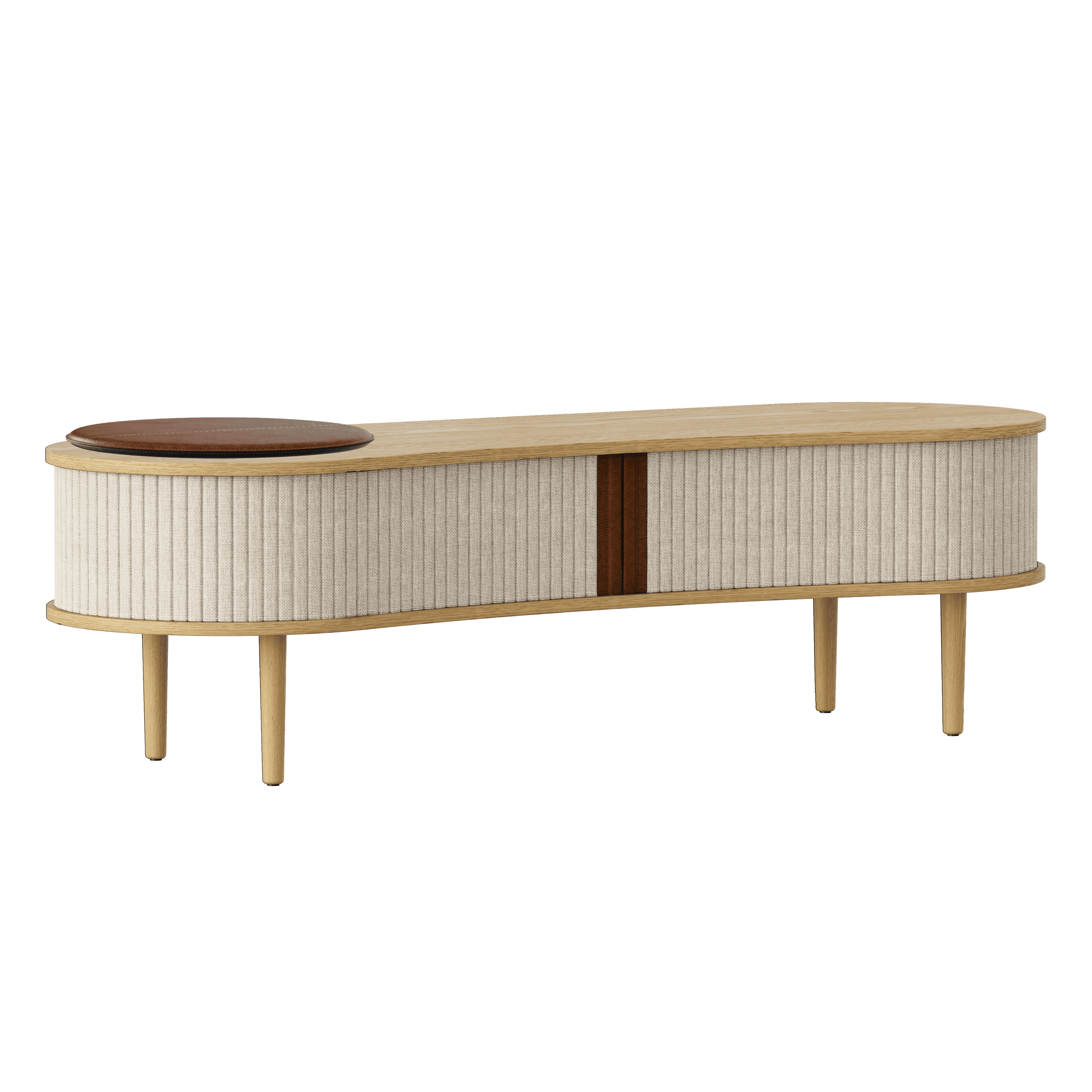 Szafka RTV AUDACIOUS beżowy z dębem UMAGE Tak Eye on Design