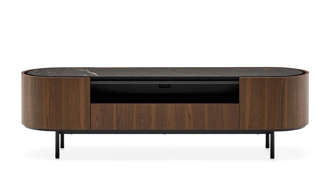 Szafka RTV LAKE ciemnobrązowy Calligaris Eye on Design