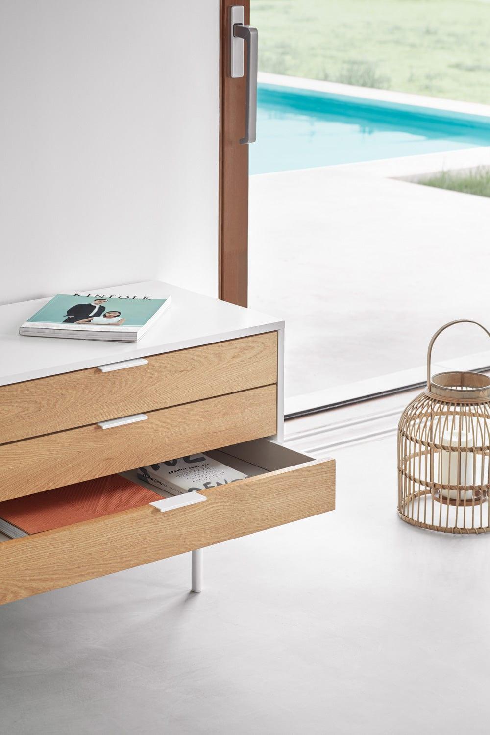 Szafka RTV SIERRA 2D biały Teulat Eye on Design