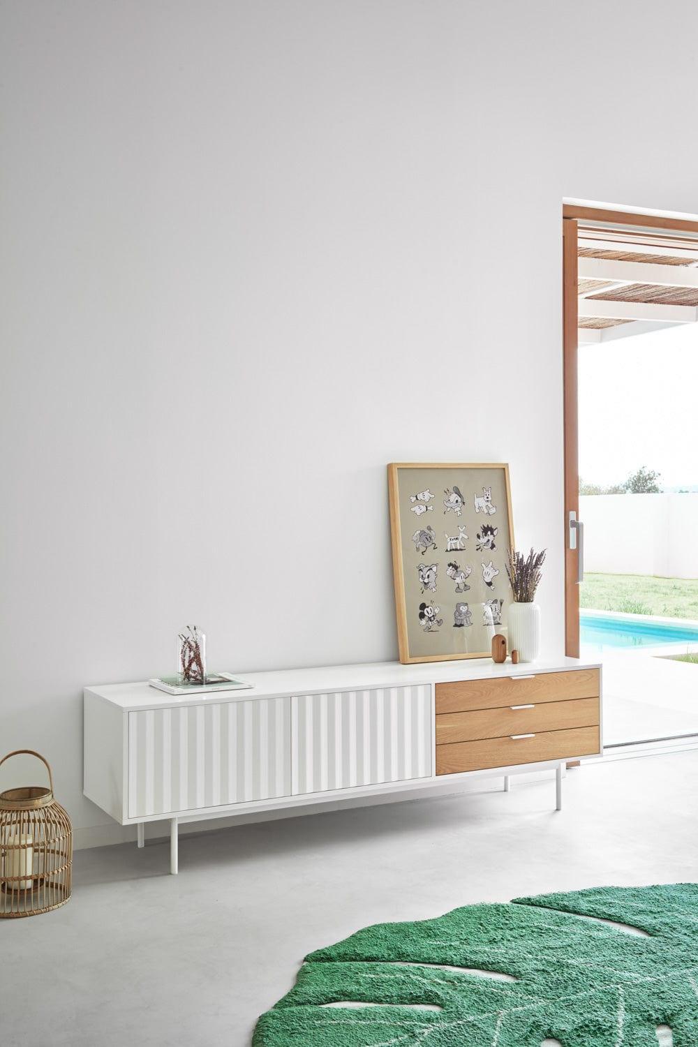 Szafka RTV SIERRA 2D szary Teulat Eye on Design