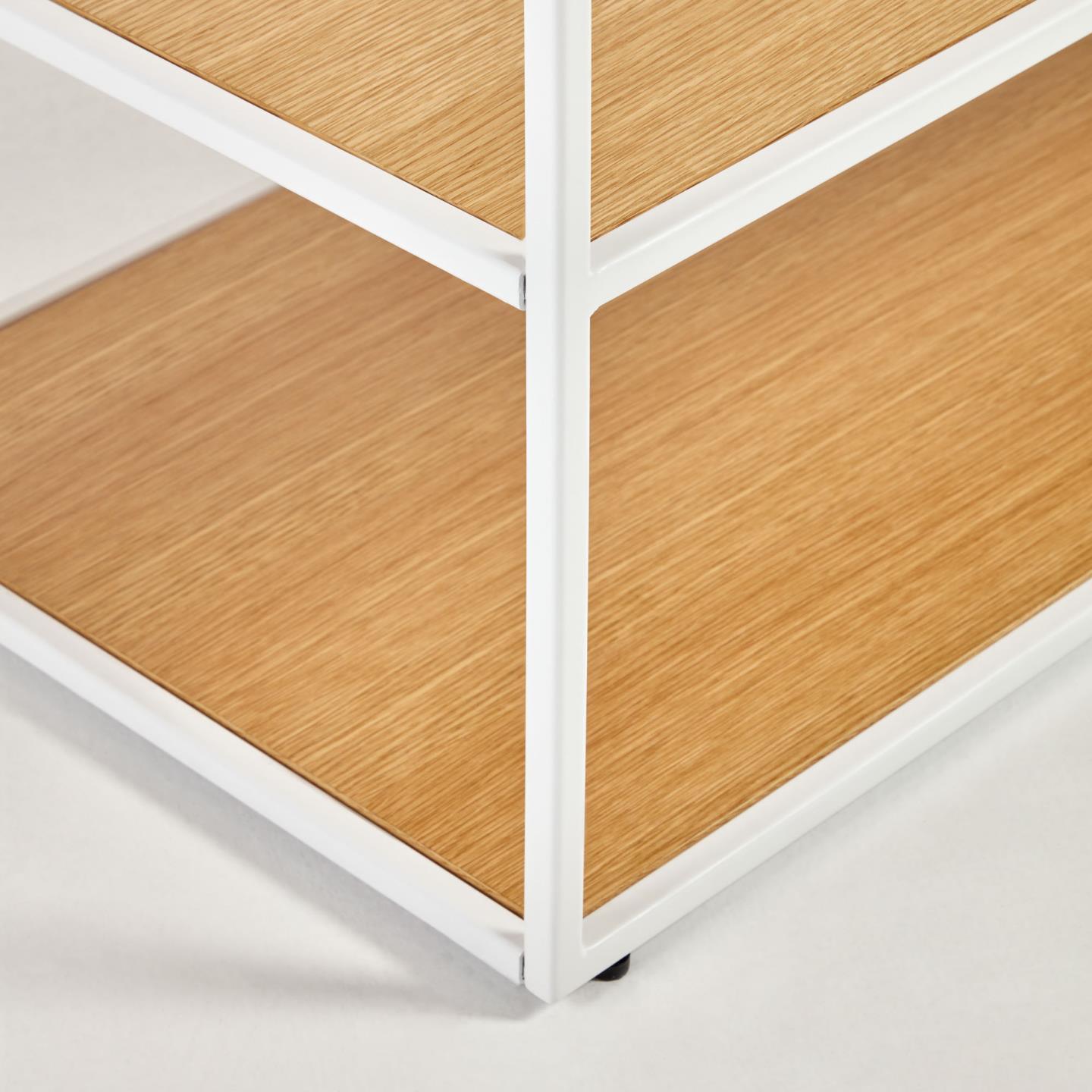 Szafka RTV YOANA fornir dębowy z białą podstawą La Forma Eye on Design