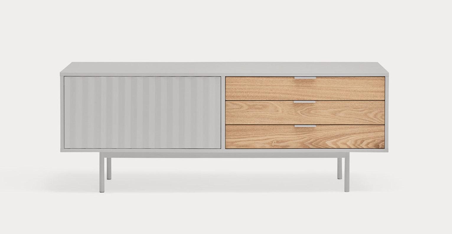 Szafka RTV z szufladami SIERRA szary Teulat Eye on Design