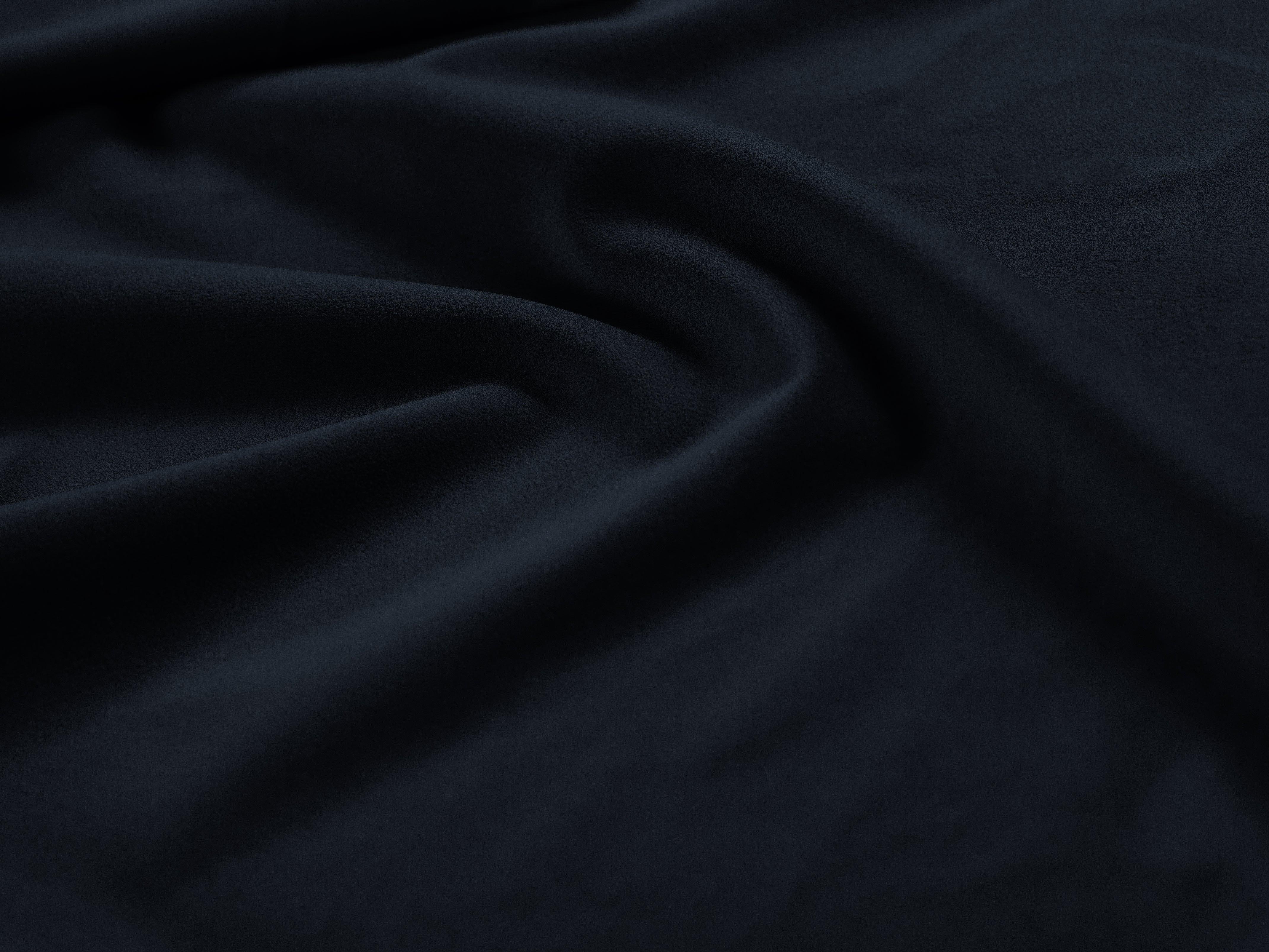 Szezlong aksamitny lewostronny BALI ciemnoniebieski ze złotą podstawą Cosmopolitan Design Eye on Design