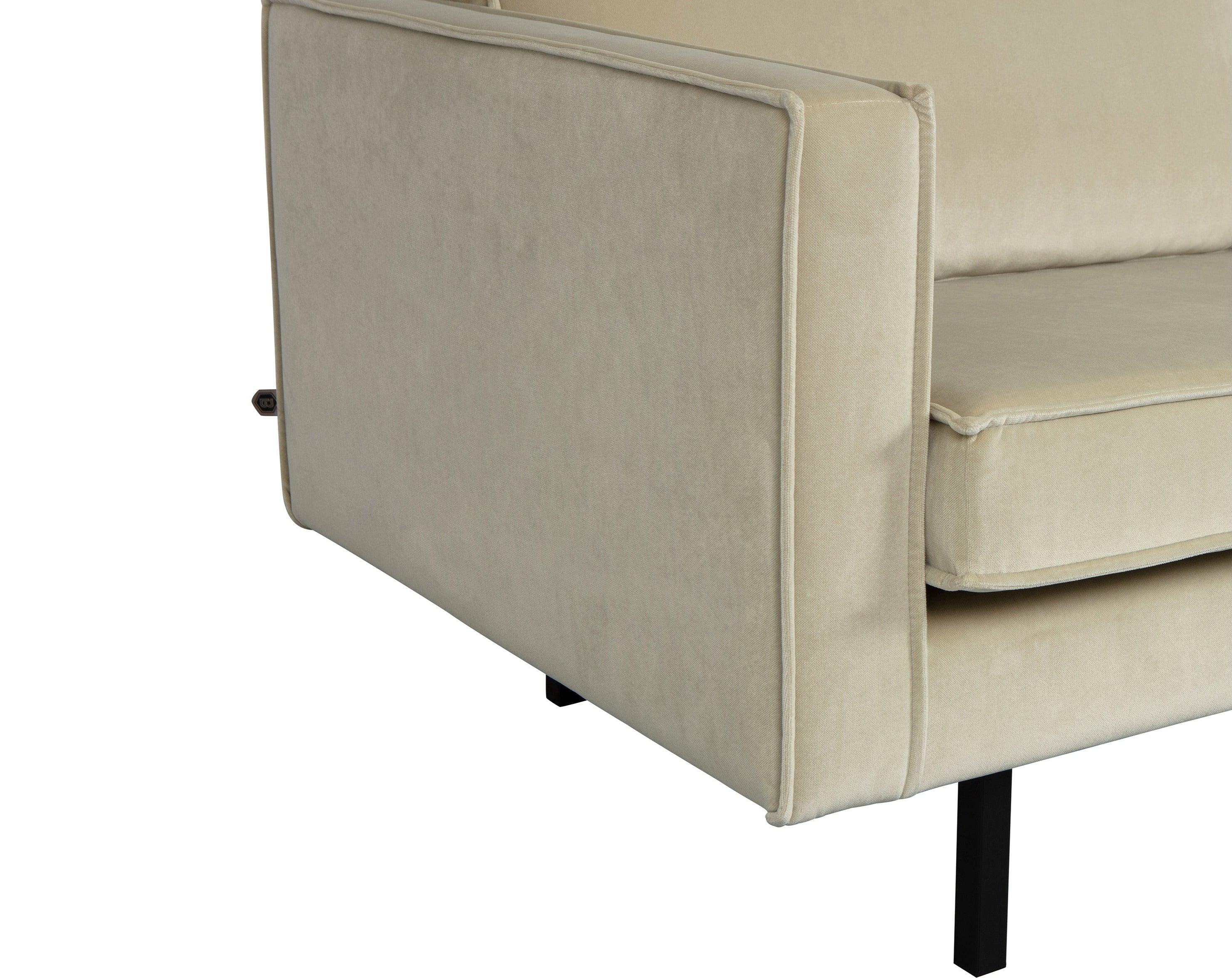 Szezlong aksamitny lewostronny RODEO pistacjowy Be Pure Eye on Design