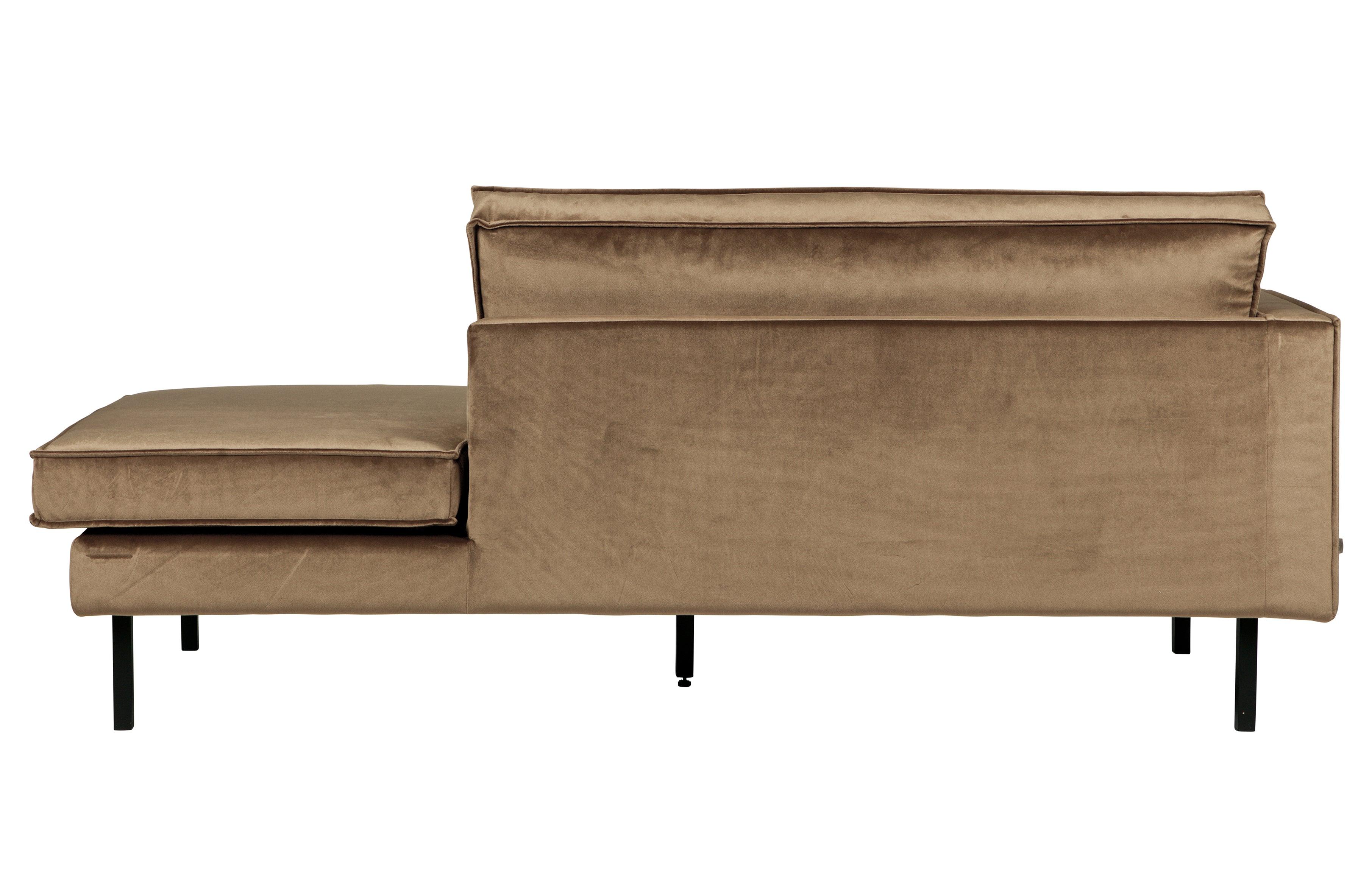 Szezlong aksamitny lewostronny RODEO taupe Be Pure Eye on Design