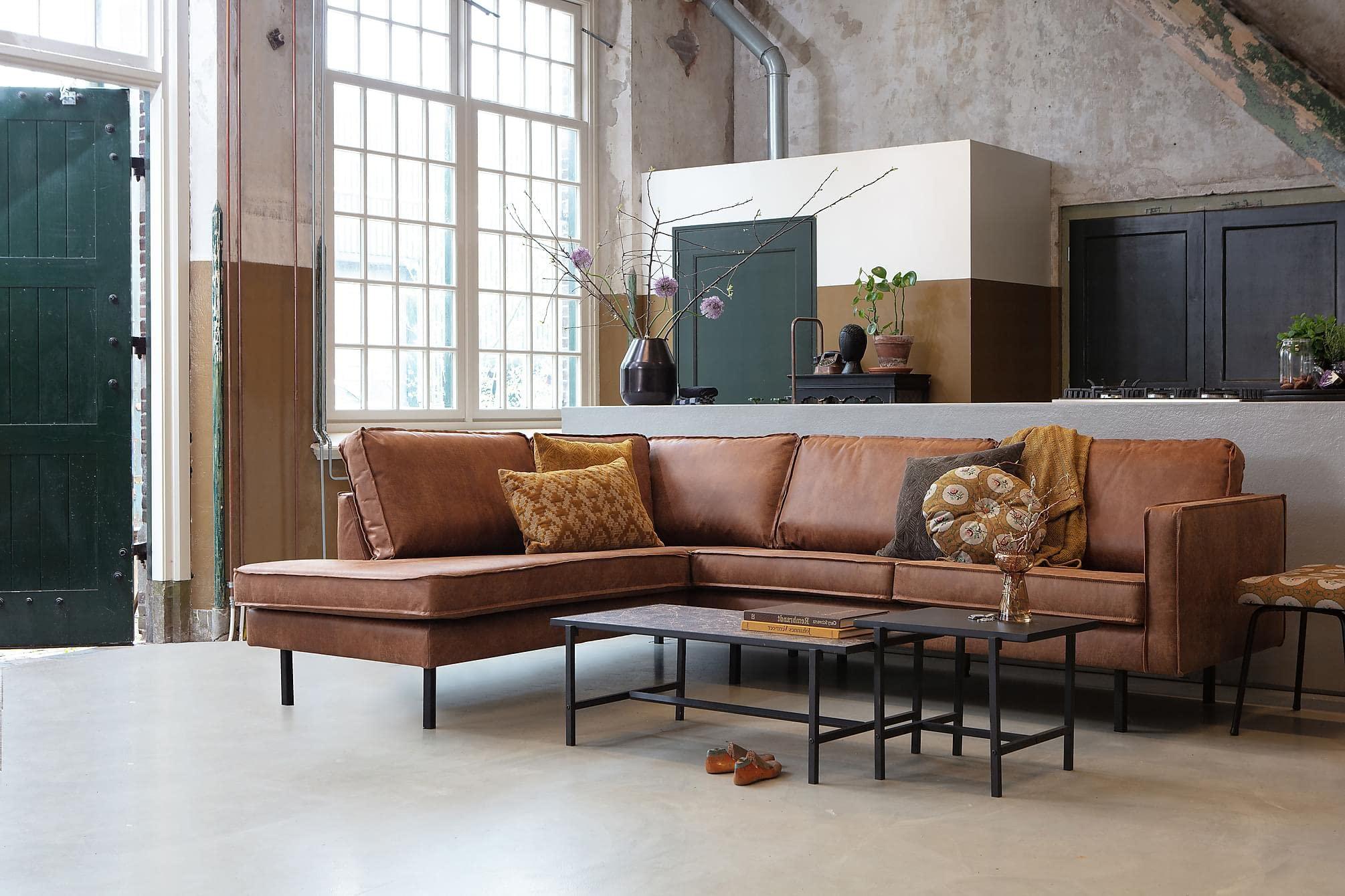 Szezlong aksamitny prawostronny RODEO musztardowy Be Pure Eye on Design